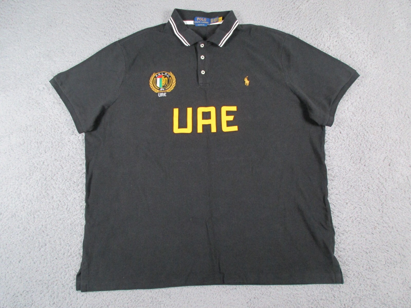 Polo Ralph Lauren Shirt Mens 2XL Black UAE United Arab Emirates Embroidered