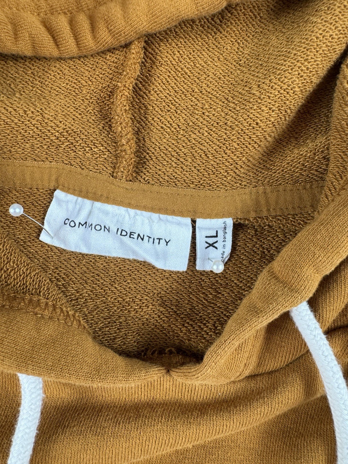 Common Identity Brown Cotton Blend Pullover Hoodie XL Relaxed Fit Women Hooded