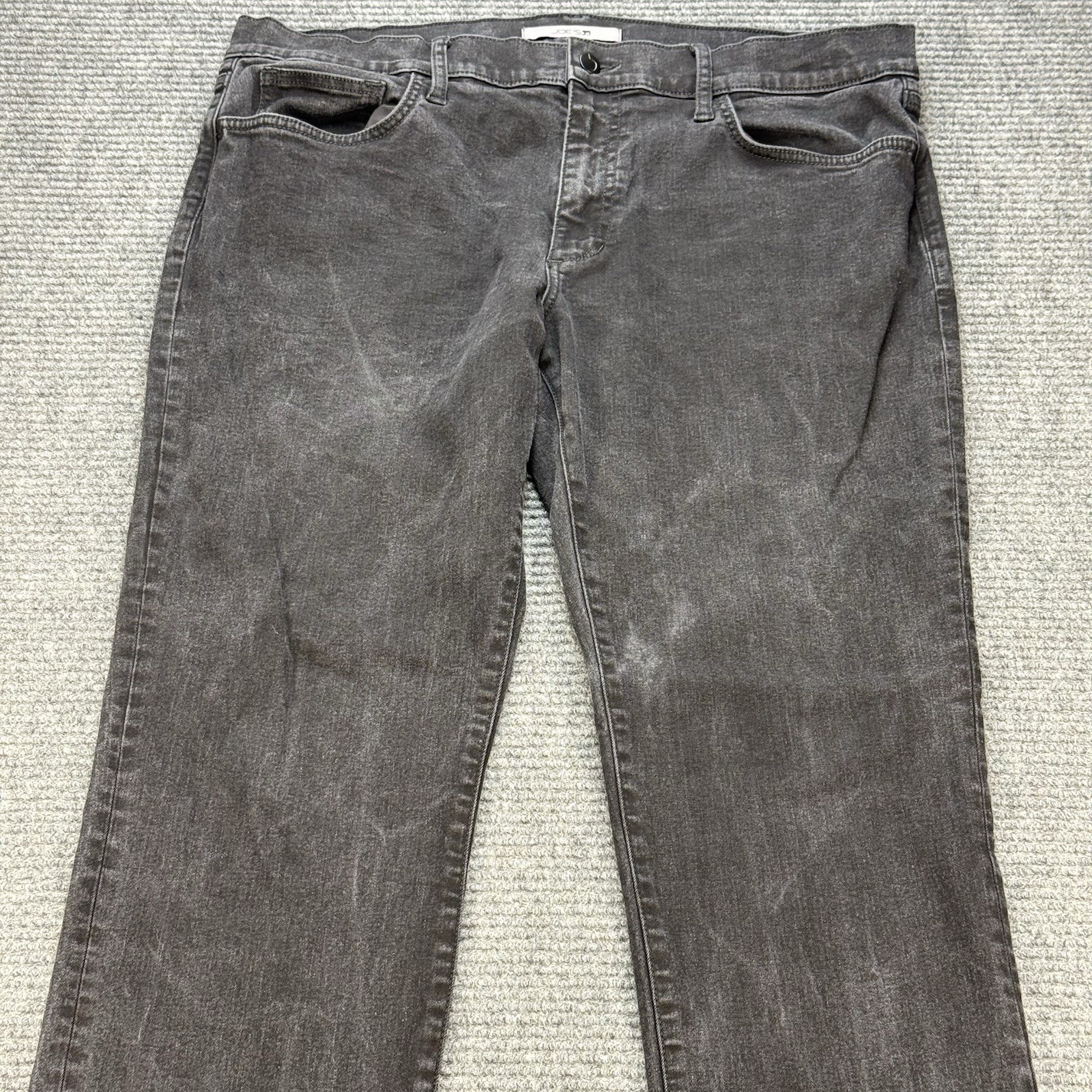 Joe’s Jeans Mens 38×31 Black Washed Marble Straight Fit Denim