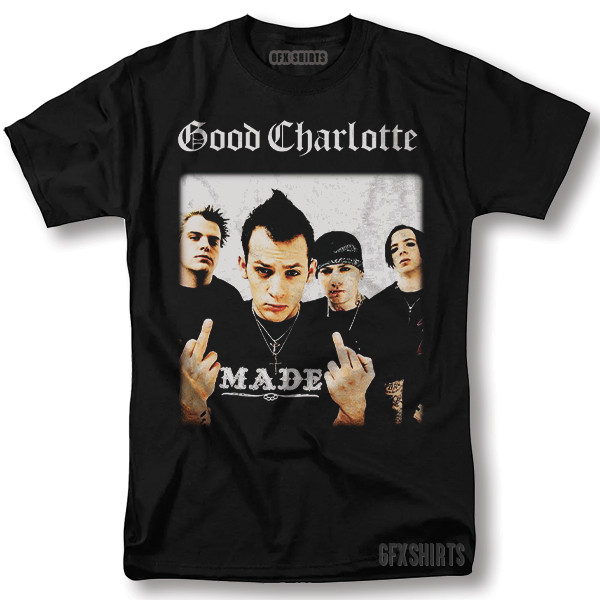 Good Charlotte Shirt Rock Concert Promo Tour Vintage Graphic Design T-Shirt