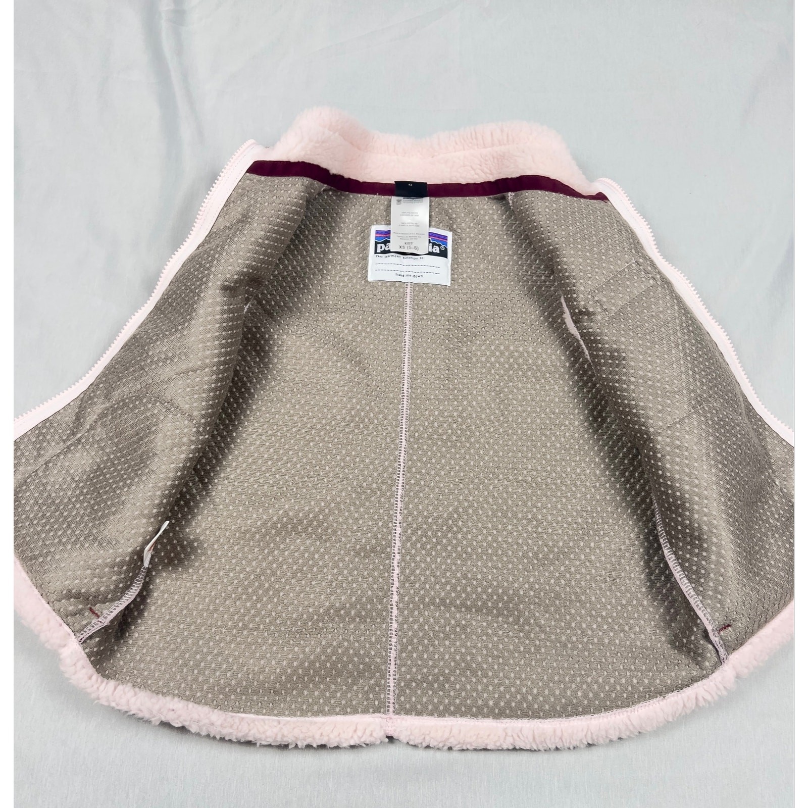 Vintage 2008 Patagonia Kids Retro-X Vest 65615 XS 5-6 Petal Pink Fleece 2008