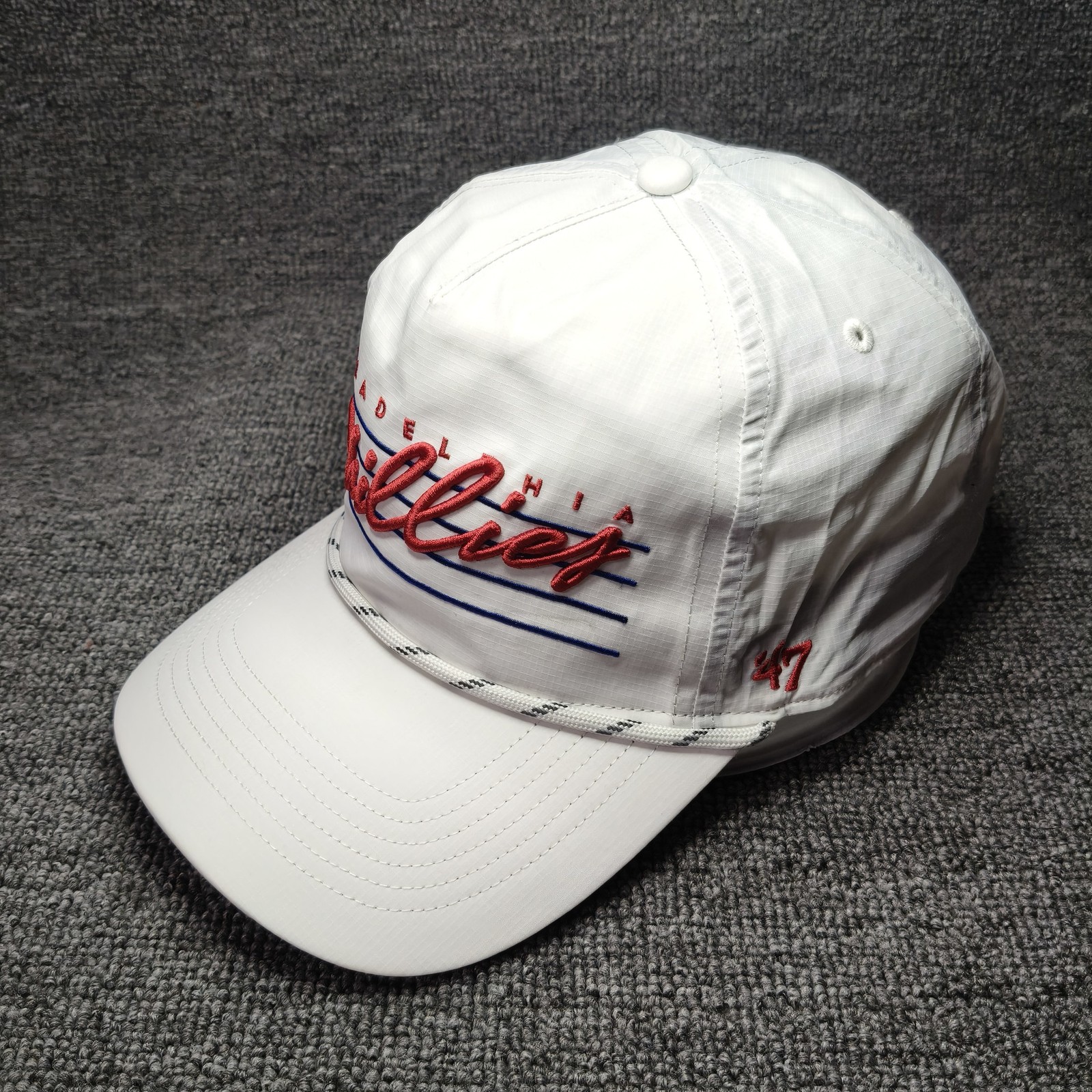 ’47 Brand Philadelphia Phillies Rope Snapback Hat White Retro MLB Cap