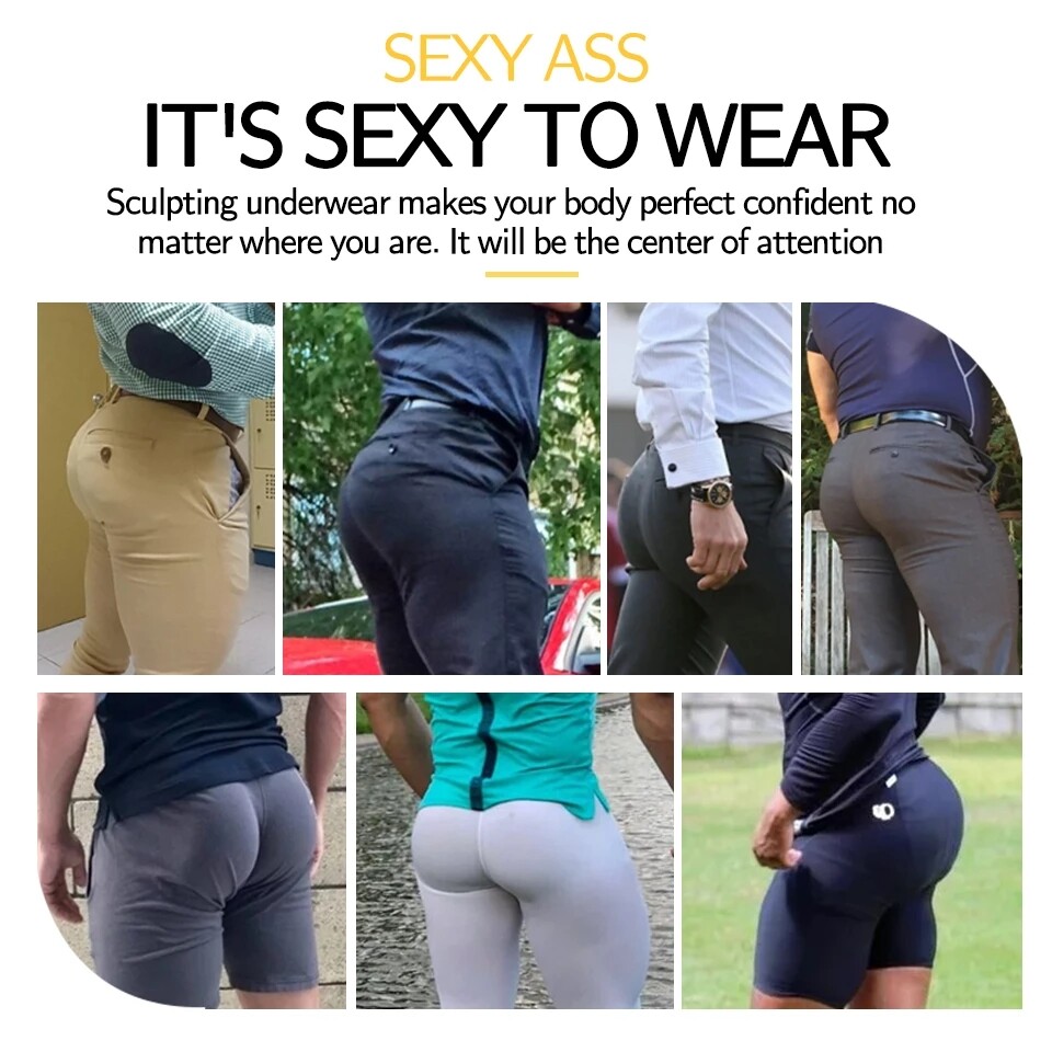 Mens Compression High Waist Slimming Shorts Tummy Control Body Shaper Pants