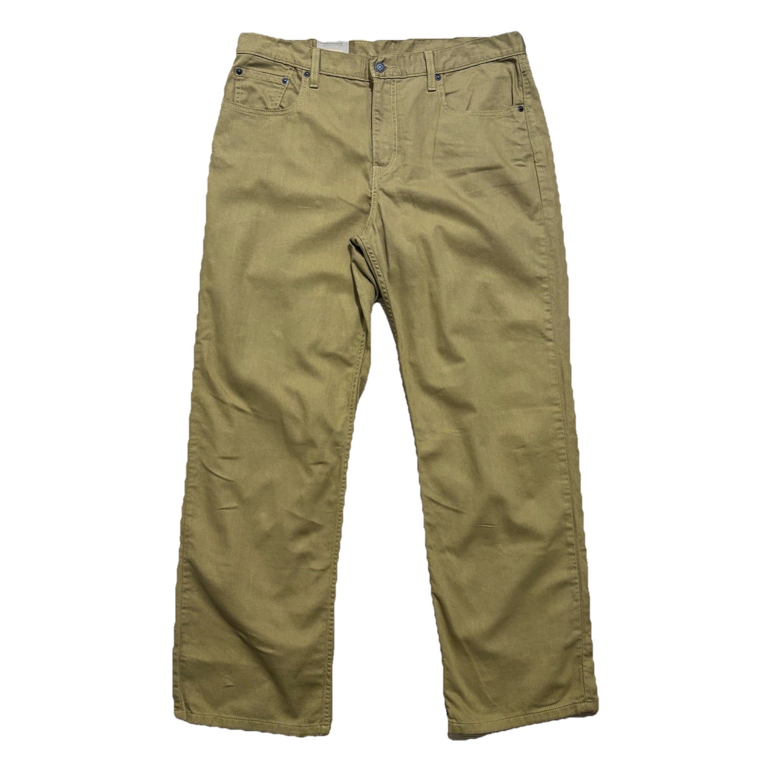 Levi’s Low Pro Straight Pants Women’s 32×30 Tan Relaxed Denim Jeans NWT