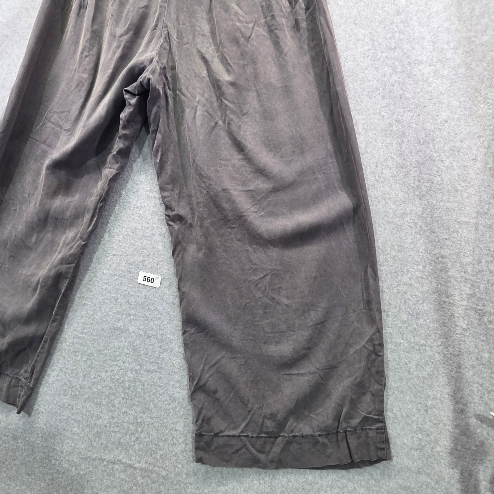 Wishlist Apparel Gray Paperbag Waist Wide Leg Pants Medium Charcoal High Rise