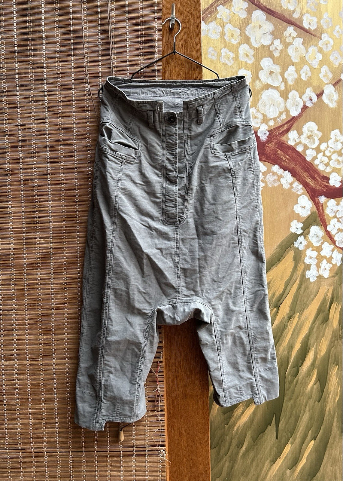 Rundholz DIP Grey Drop Crotch Cropped Pants Size XS Avant-Garde Lagenlook