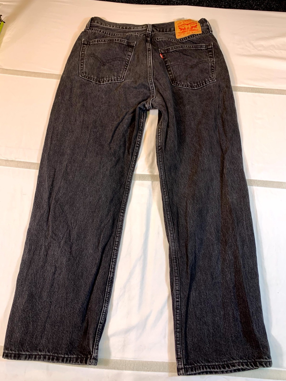 Levi’s 565 97 Loose Fit Straight Leg Jeans Mens 32×30 Gray Denim Logo Mid Rise