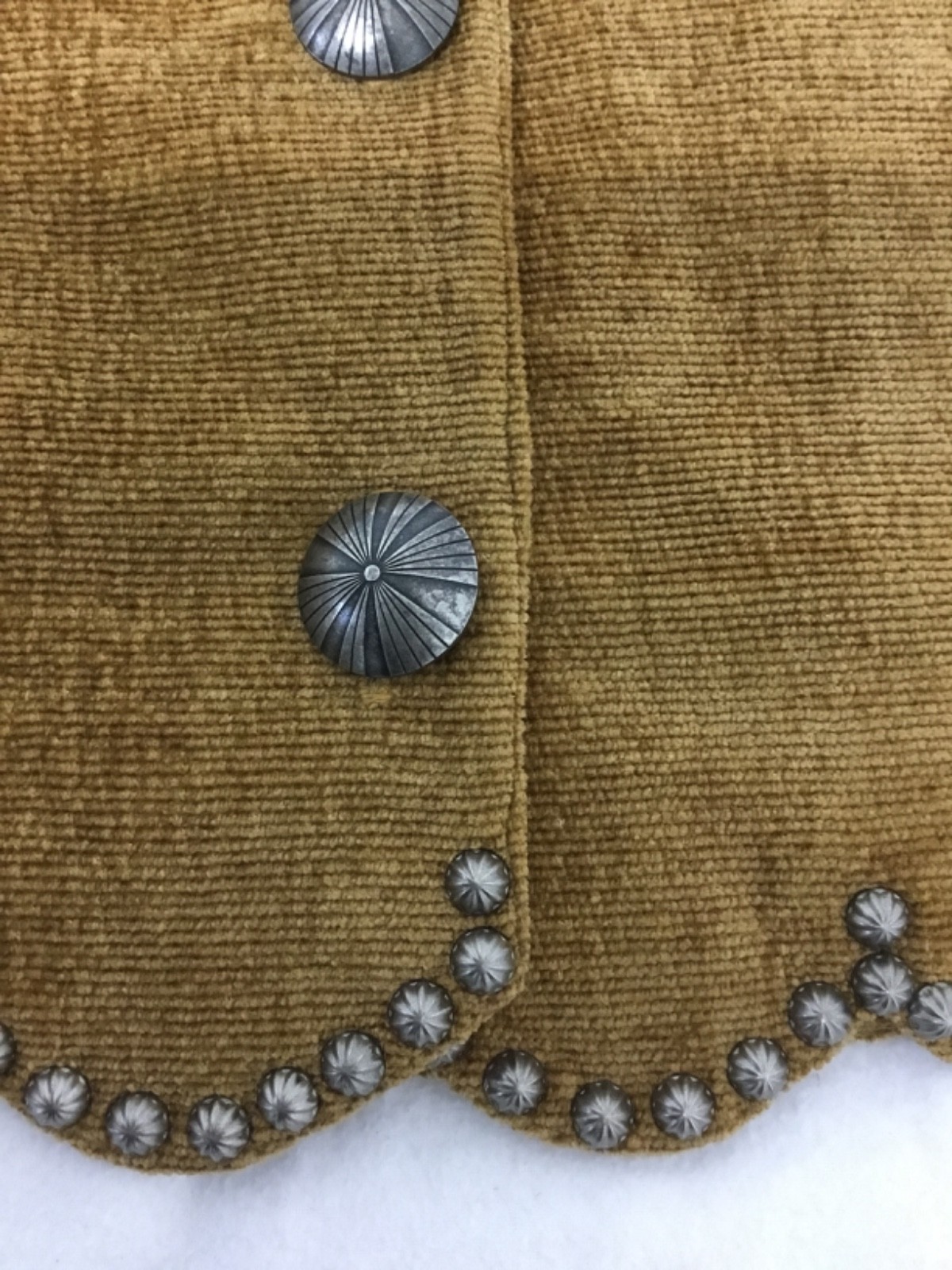 Double D Ranch Wear, Studded Vest, Button Down, Brown, Sz S, (SR896)
