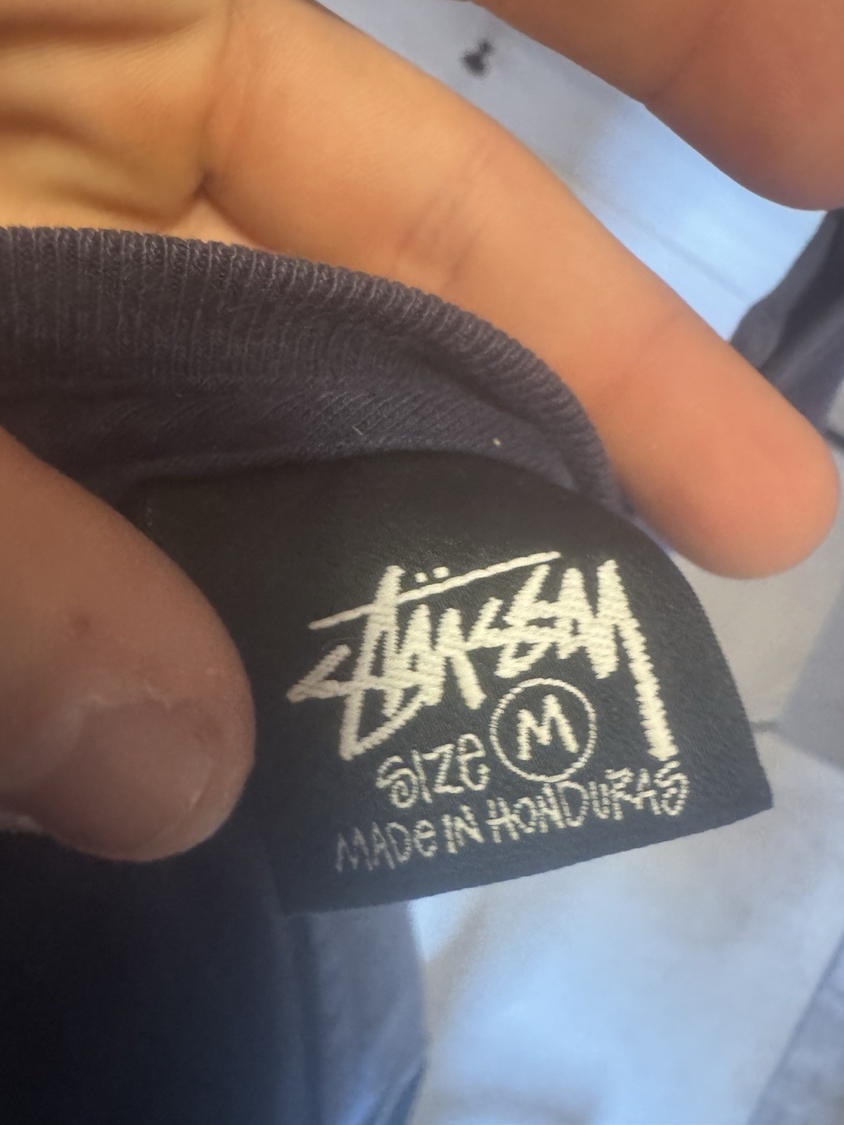 Stussy navy fire dice tee M