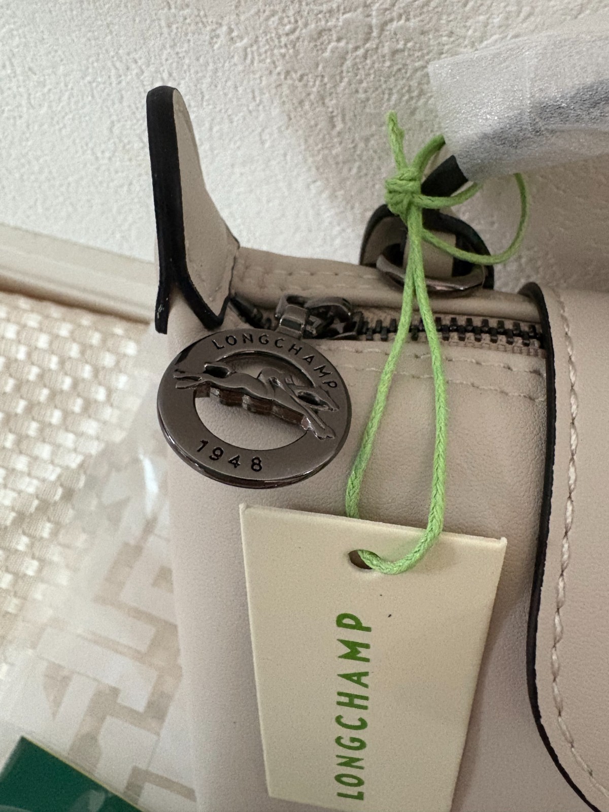 Longchamp Le Pliage Xtra XS Pouch Crossbody Bag Paper Beige Polyamide