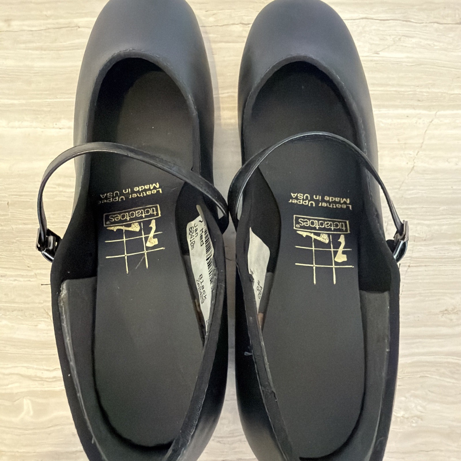 Women’s Size 7 Tic Tac Toes Black Dance Shoes. Brand New Never Worn. No Box