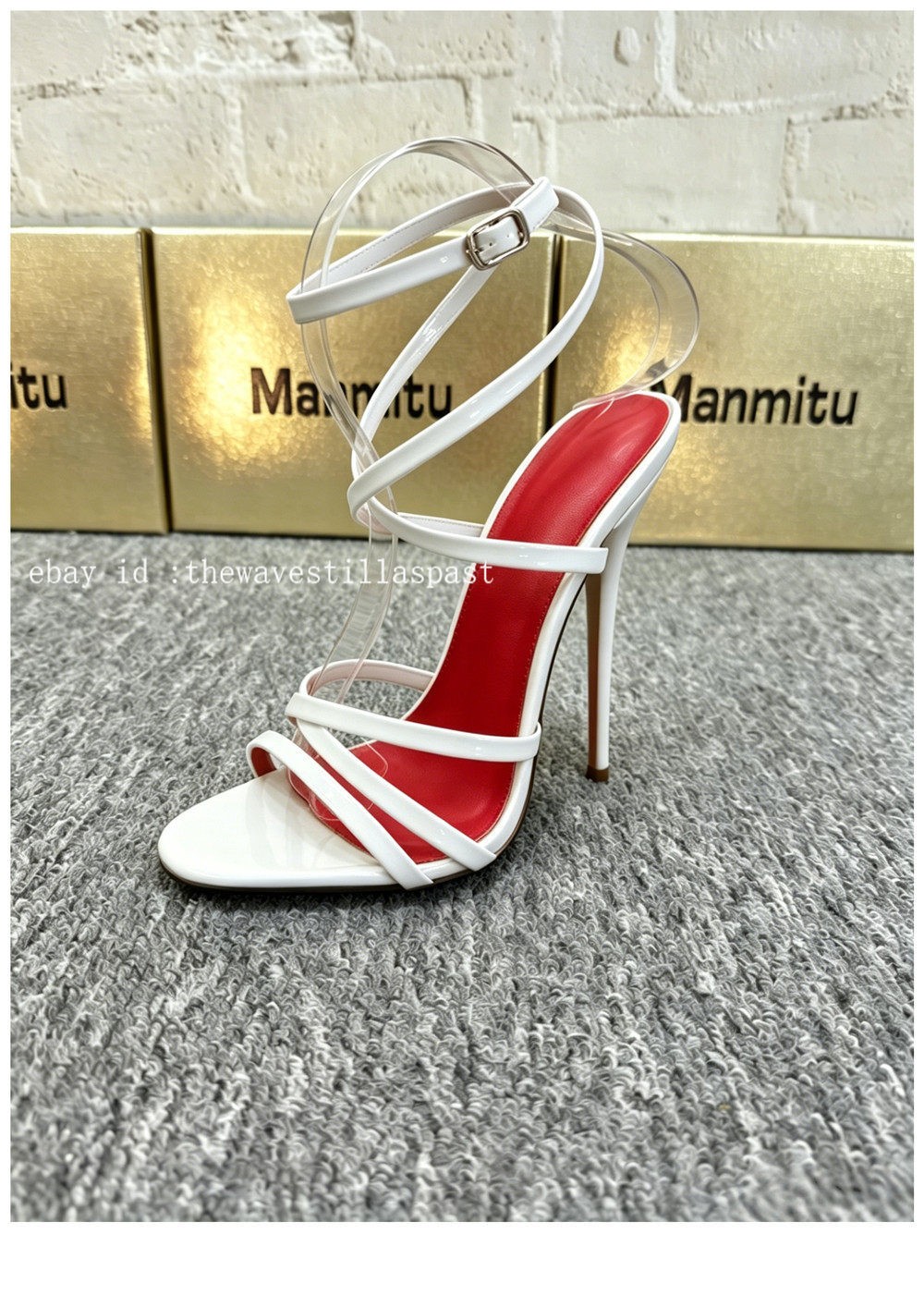Womens 14-16cm High Heel Cross Thin Heel Strap Summer Roman Sandals Sexy Shoes
