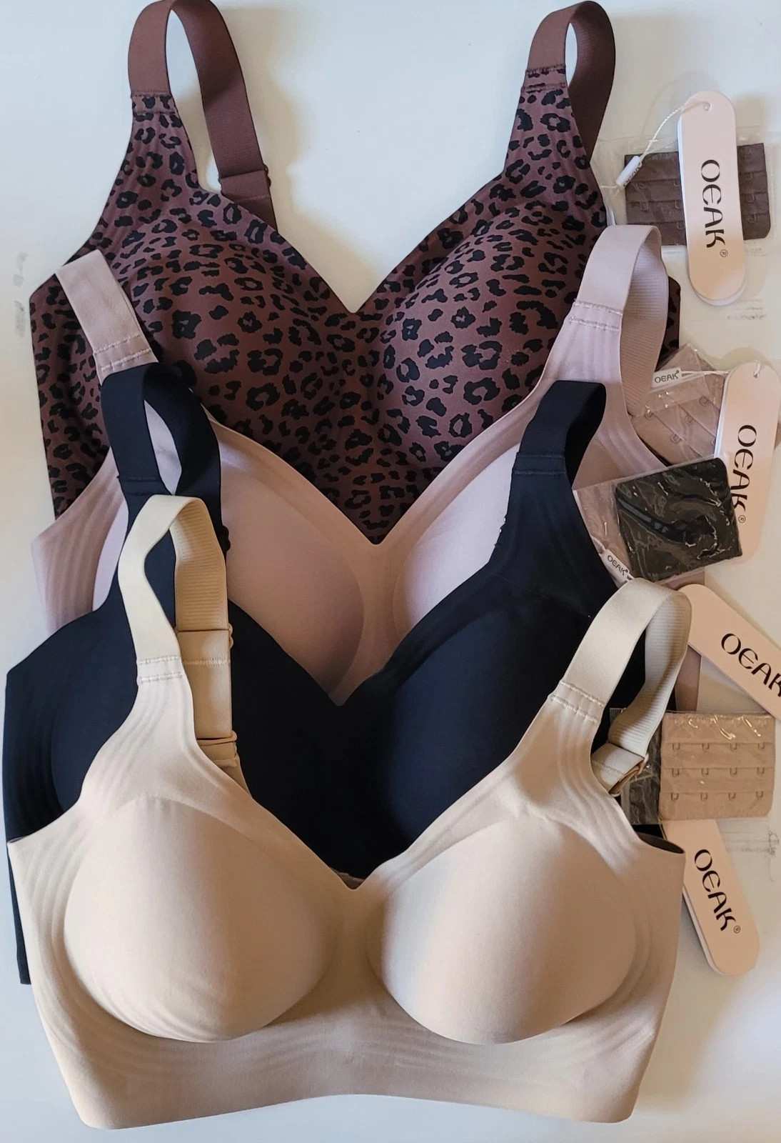 OEAK Women’s Wireless Jelly Bra, Medium, (10)