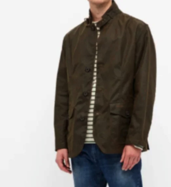 BARBOUR LUTZ Waxed Jacket Olive Rugged Sophistication MSRP$520 British Heritage