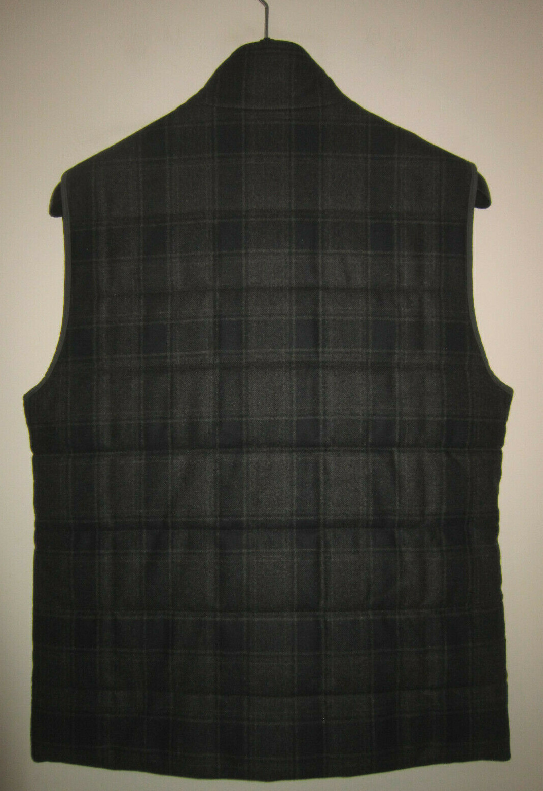 WATERVILLE Plaid Vest Full Zip & Buttons 100% Wool Made in Italy Sz 50 / M $950