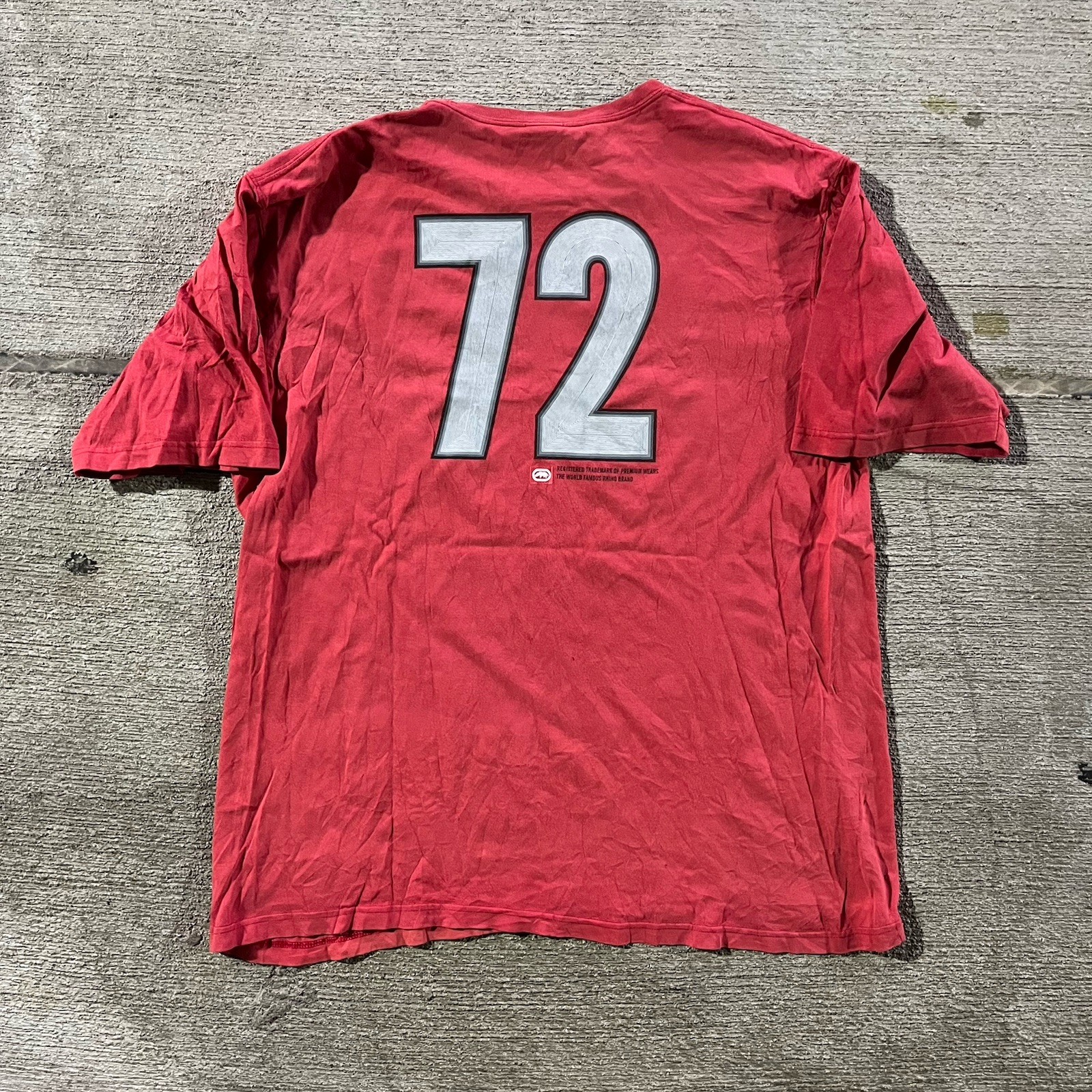 Vintage Ecko Unltd Red Graphic T-Shirt XL Y2K Streetwear Rhino Logo Tee Red