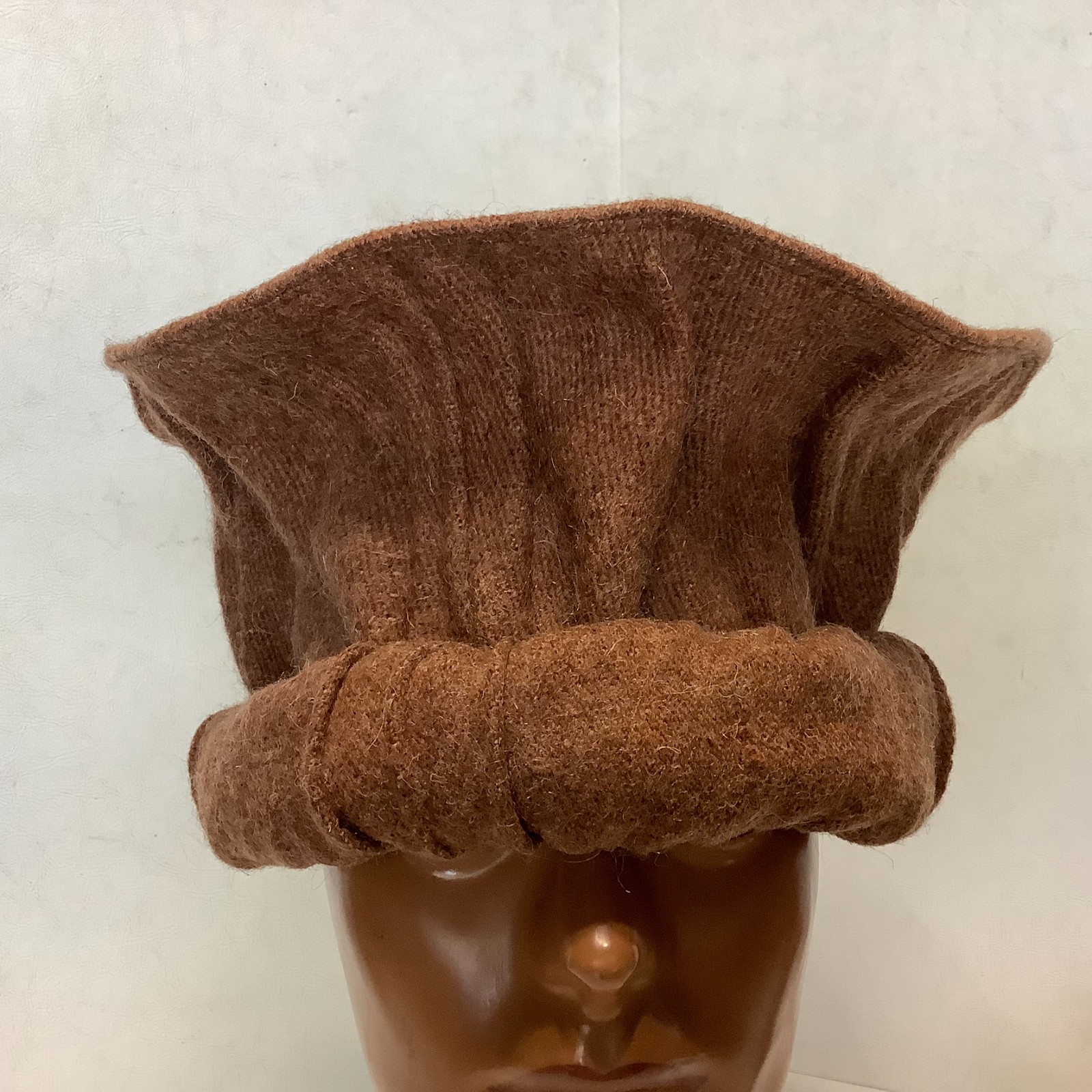 Afghan Pakistan Chitrali Tribal Hat 100% Wool Brown