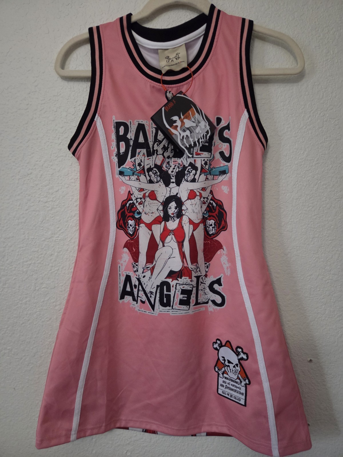 BRAND X BARBIES ANGELS JERSEY DRESS (PEACH) Xs