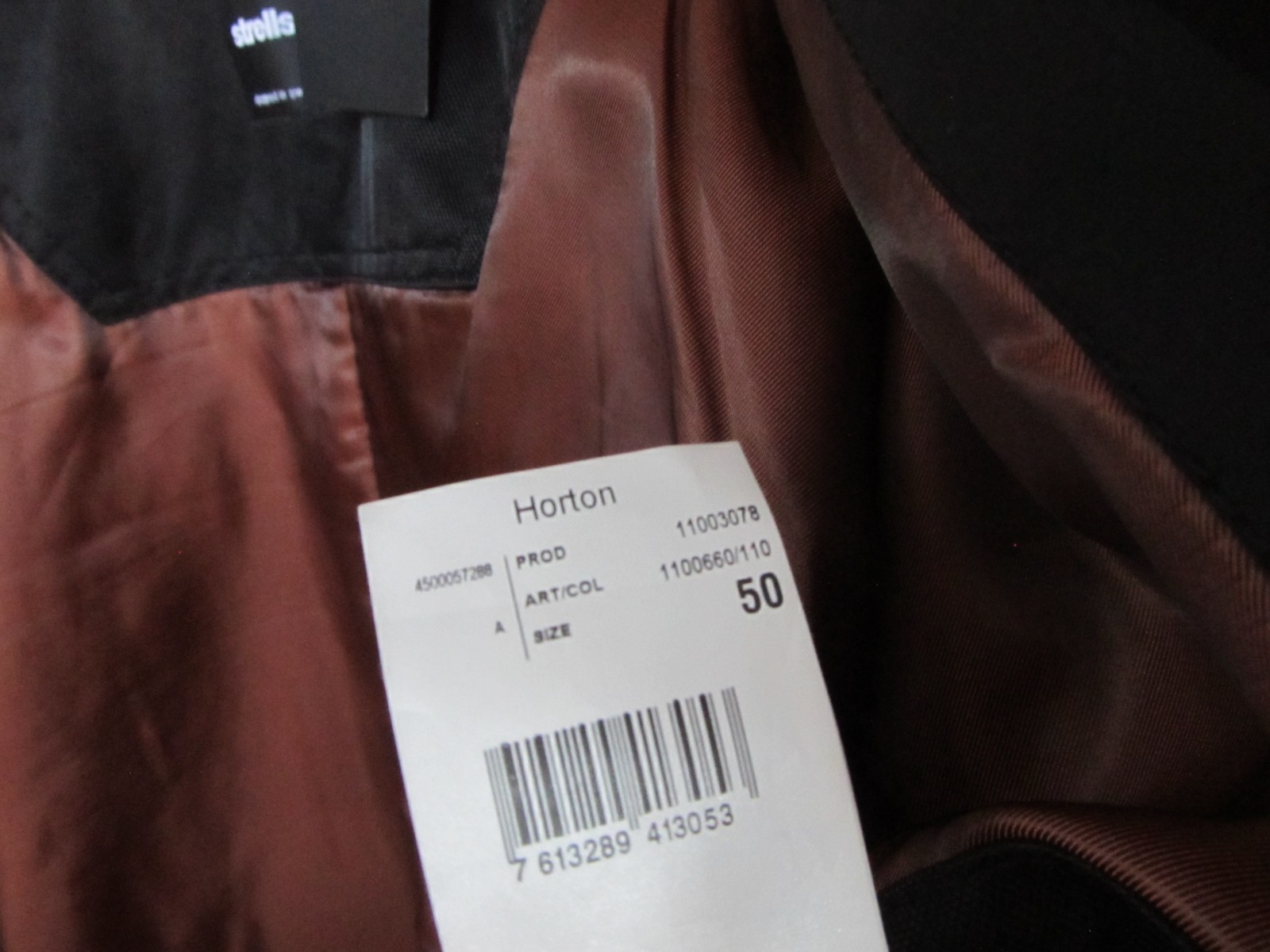 NWT Men’s STRELLSON ‘Horton’ Black Zip Up Lined Jacket Size 50 (chest 43″)