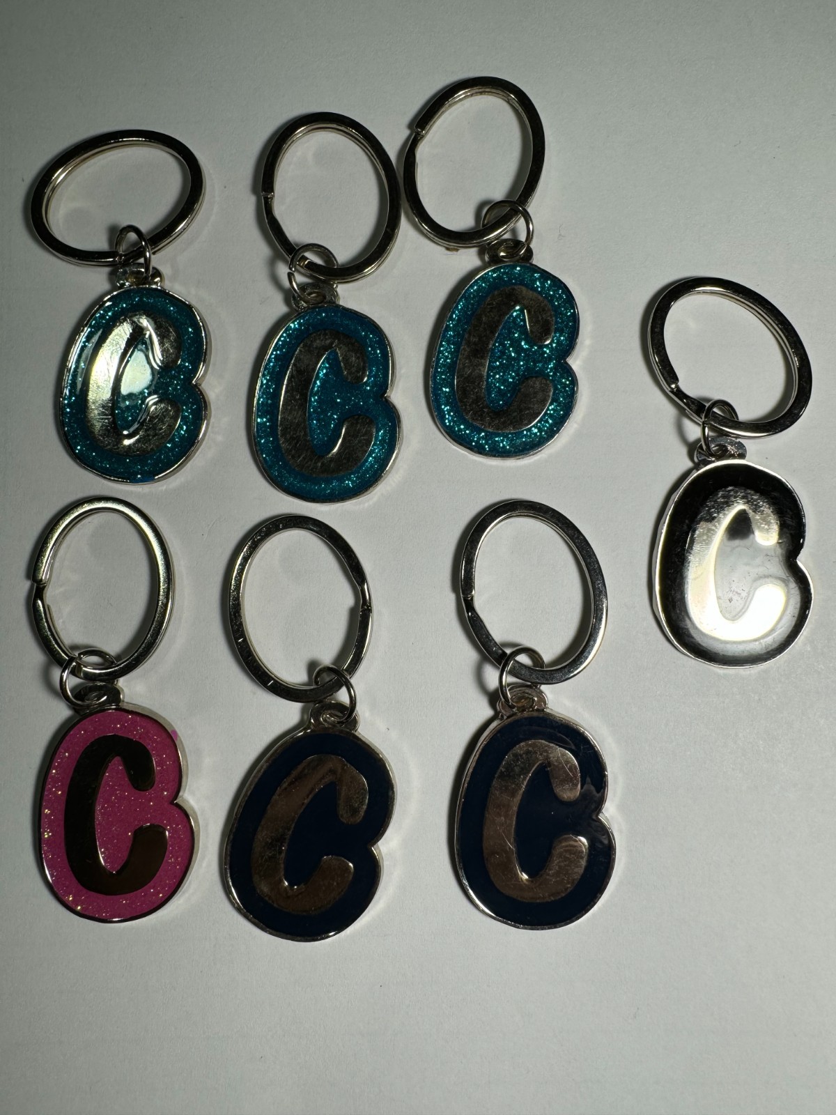 A, B, C, D, E, F, G, H, J – Metal Keychain with Beautiful Colors