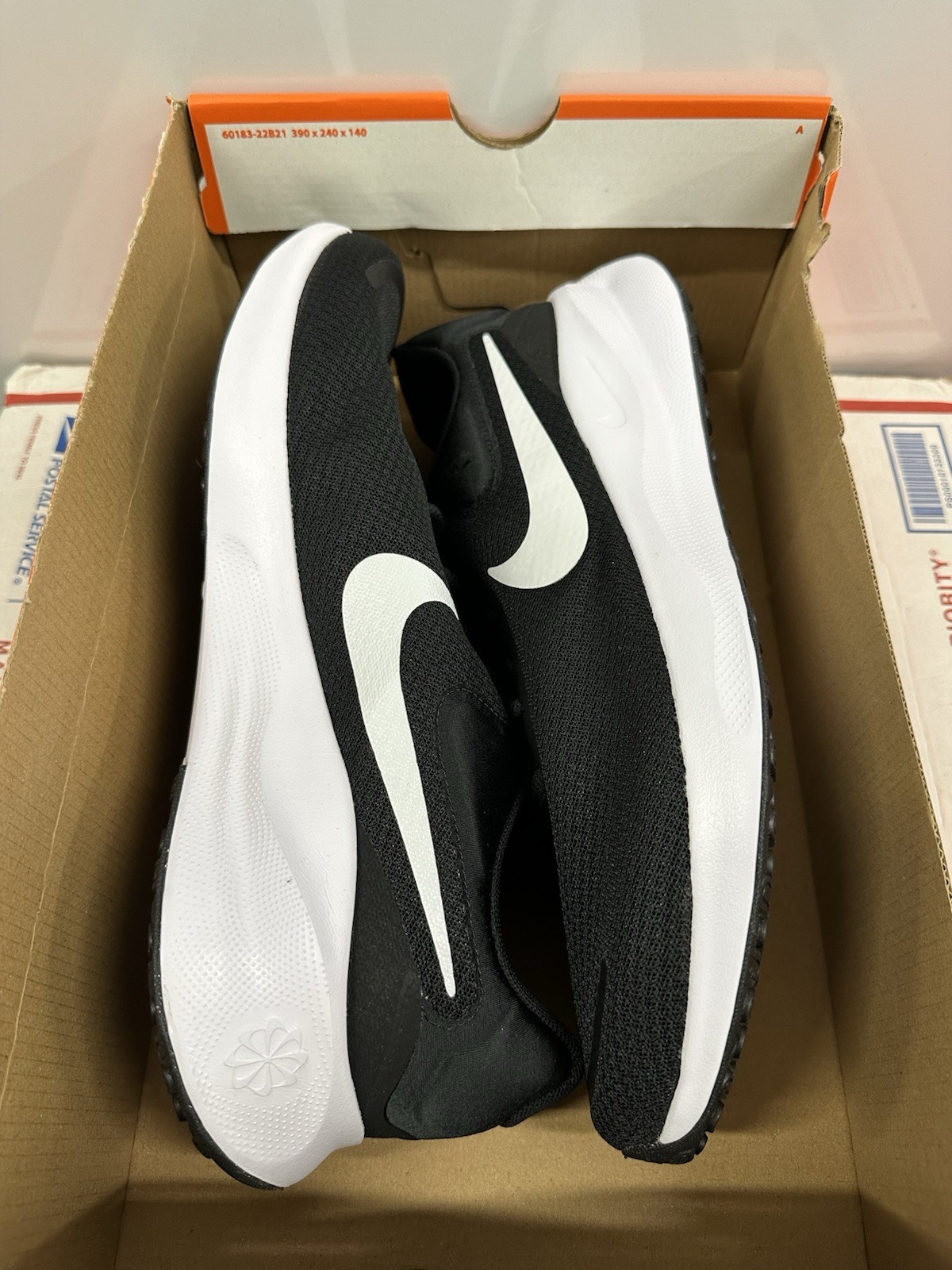 Nike Revolution 7 Wide ‘Black White’ FB8501 002 Size 12