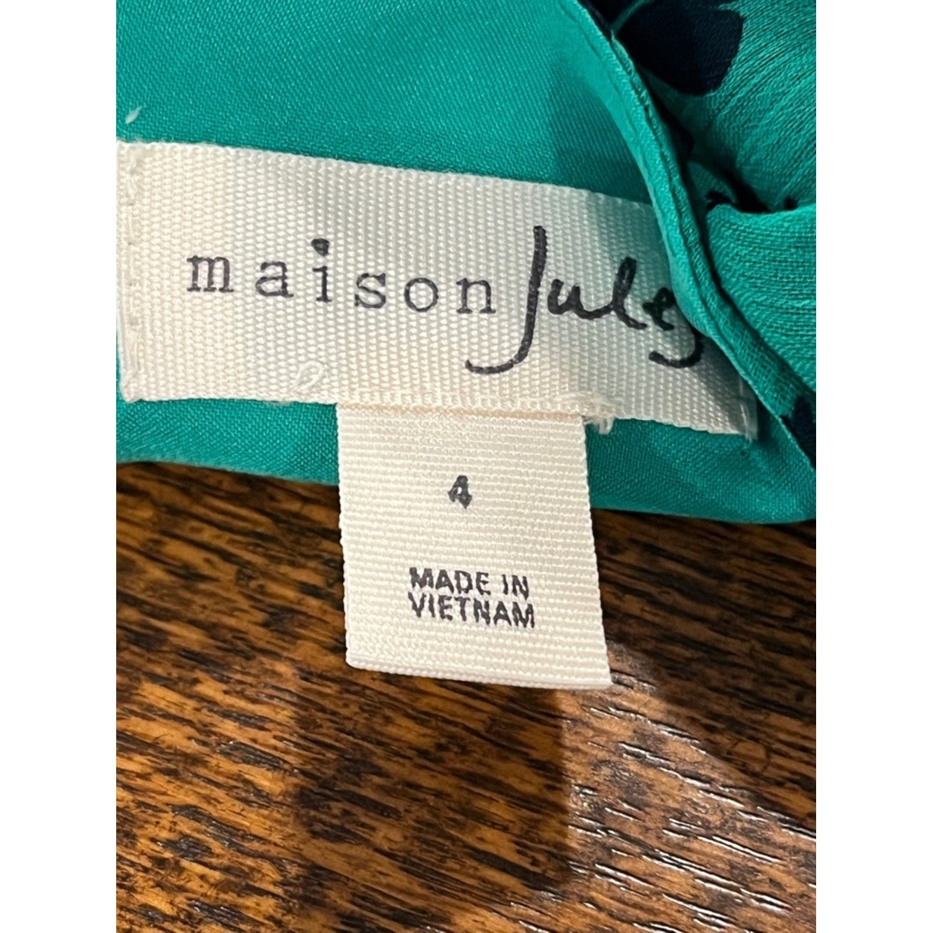 MaisonJules short sleeve heart print fake Wrap Dress size 4