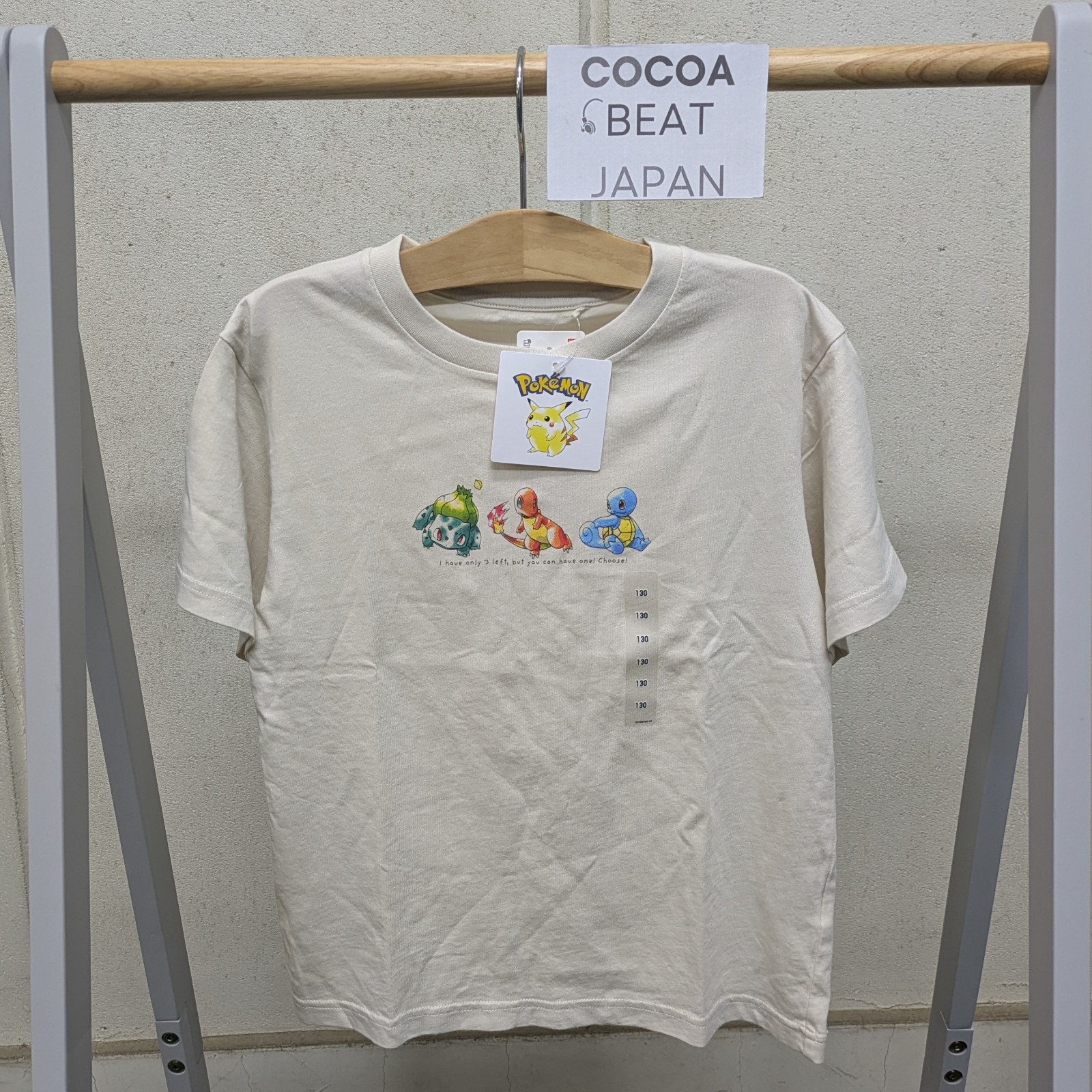 Pokemon UNIQLO 30th Anniv UT T-Shirt Kids Size S (7-8) Starter Pokemon 2026 NEW
