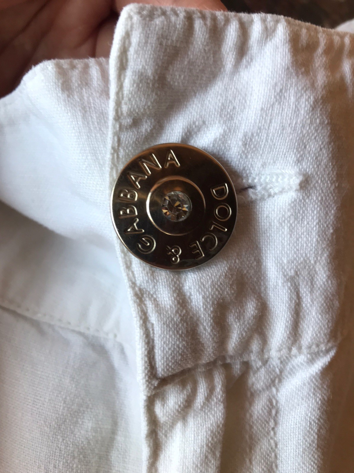 Dolce Gabbana White Capri Pants 52% Linen 48% Cotton Low Cut Rise L