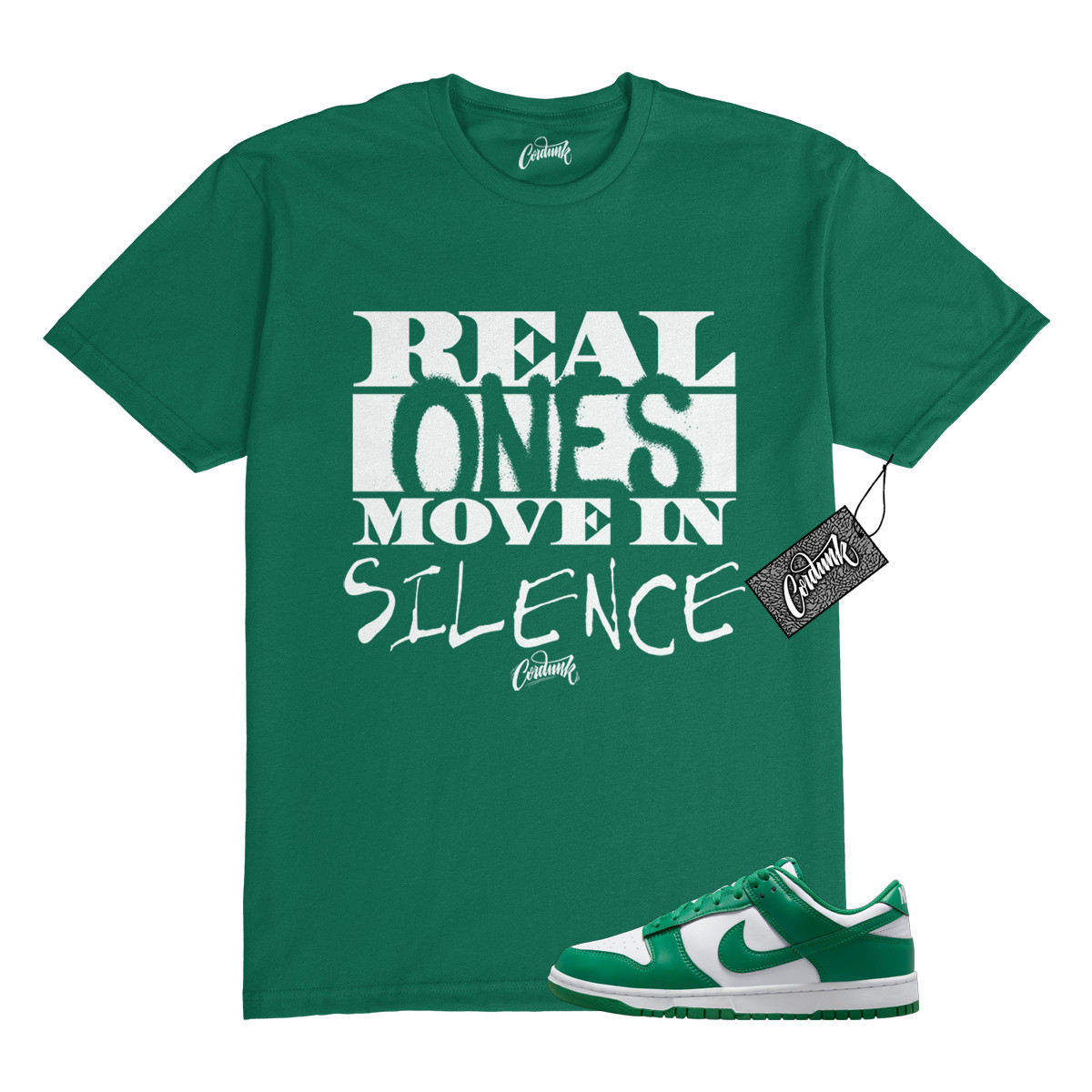 Dunk Malachite Green White Low T Shirt Match REAL