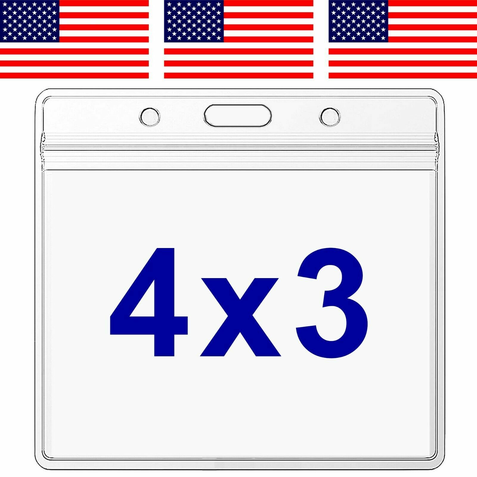 5 Pack Clear Vaccination Card Protector 4×3″ Vaccine Record Holder Badge Sleeve