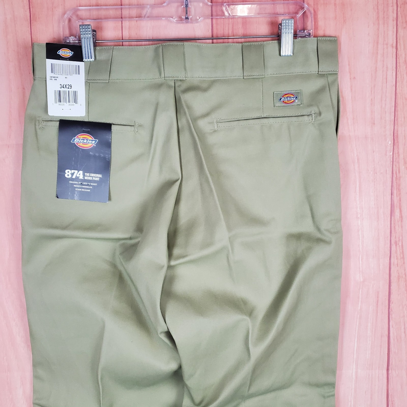 Dickies Original 874 Work Pants Men 34 34×29 Tan Relaxed Fit Straight