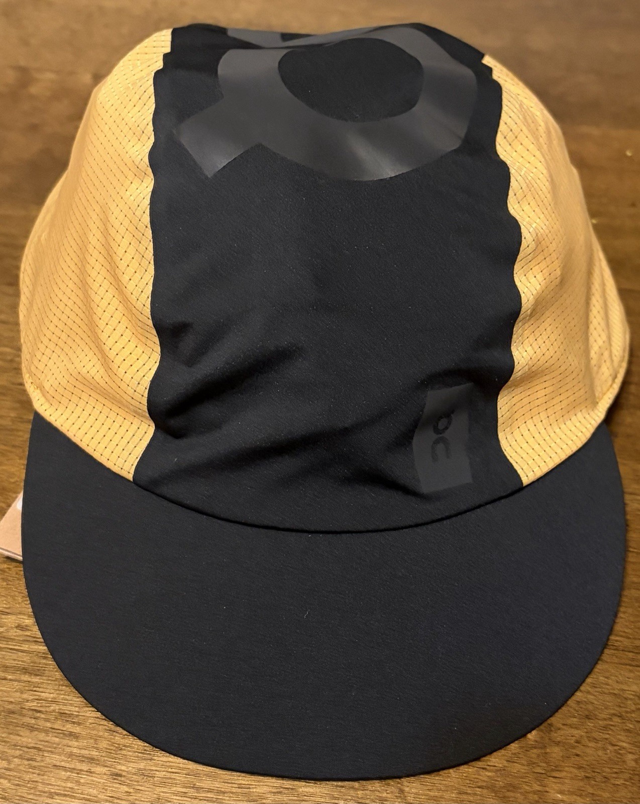 On Running Utility Zero Cap Mango Black Unisex Outdoor On Cloud 3 Panel Hat