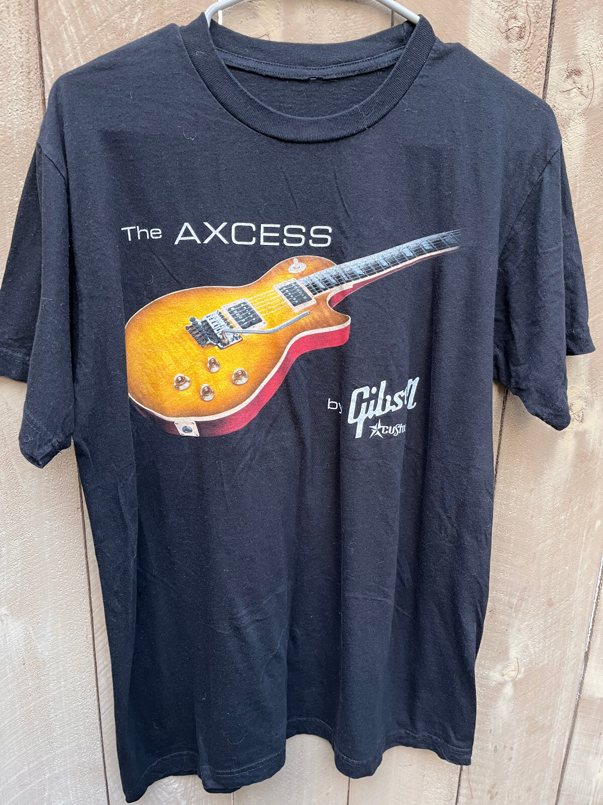 Les Paul Access Custom by Gibson Graphics BLACK Tshirt – Men’s Sz Large