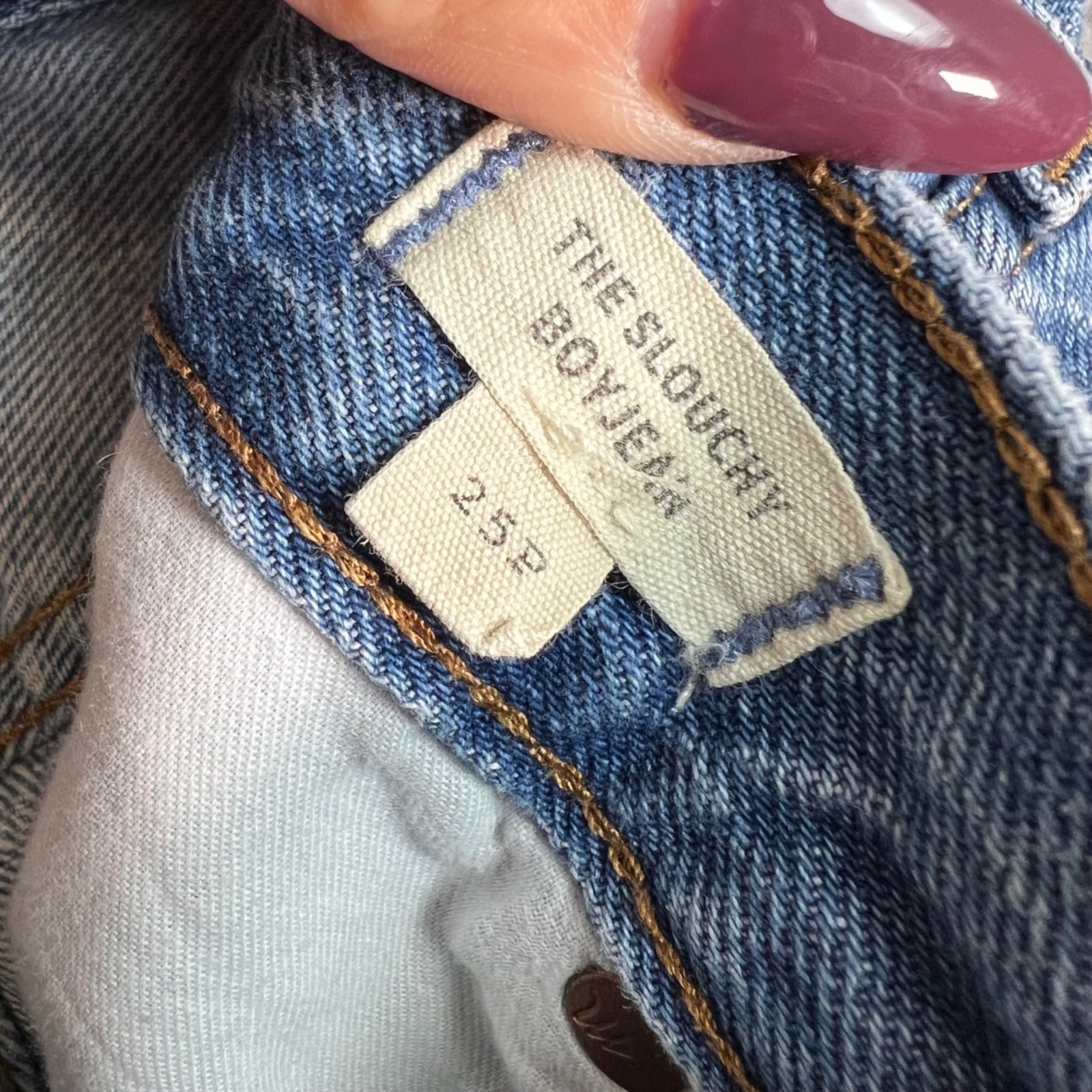 Madewell Womens Size 25P The Slouchy Boyjean Light Wash Denim Blue Jeans