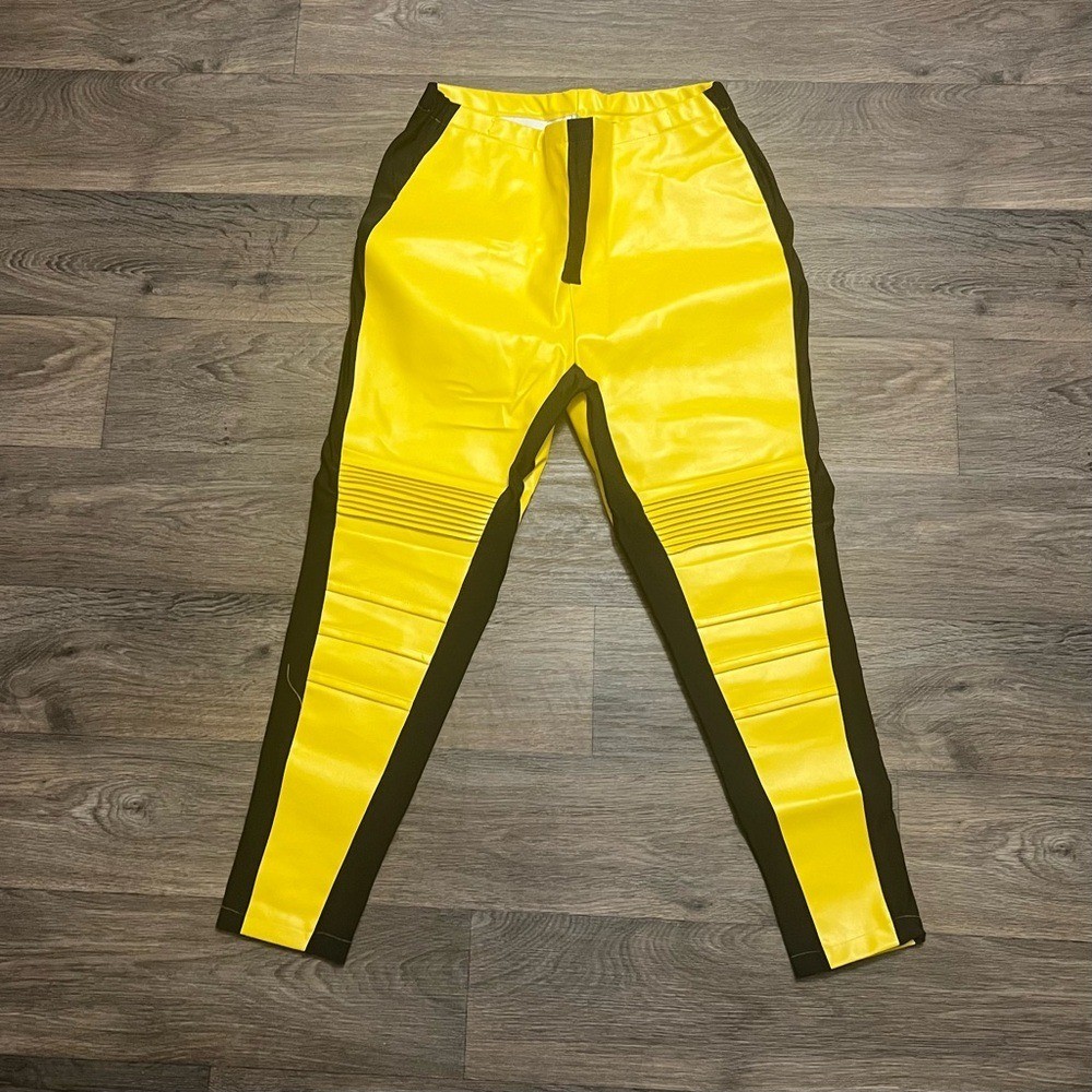 NEW Kill Bill Beatrix Kiddo Miramax Faux Leather 2 Piece Pant Jacket Size XL NWT