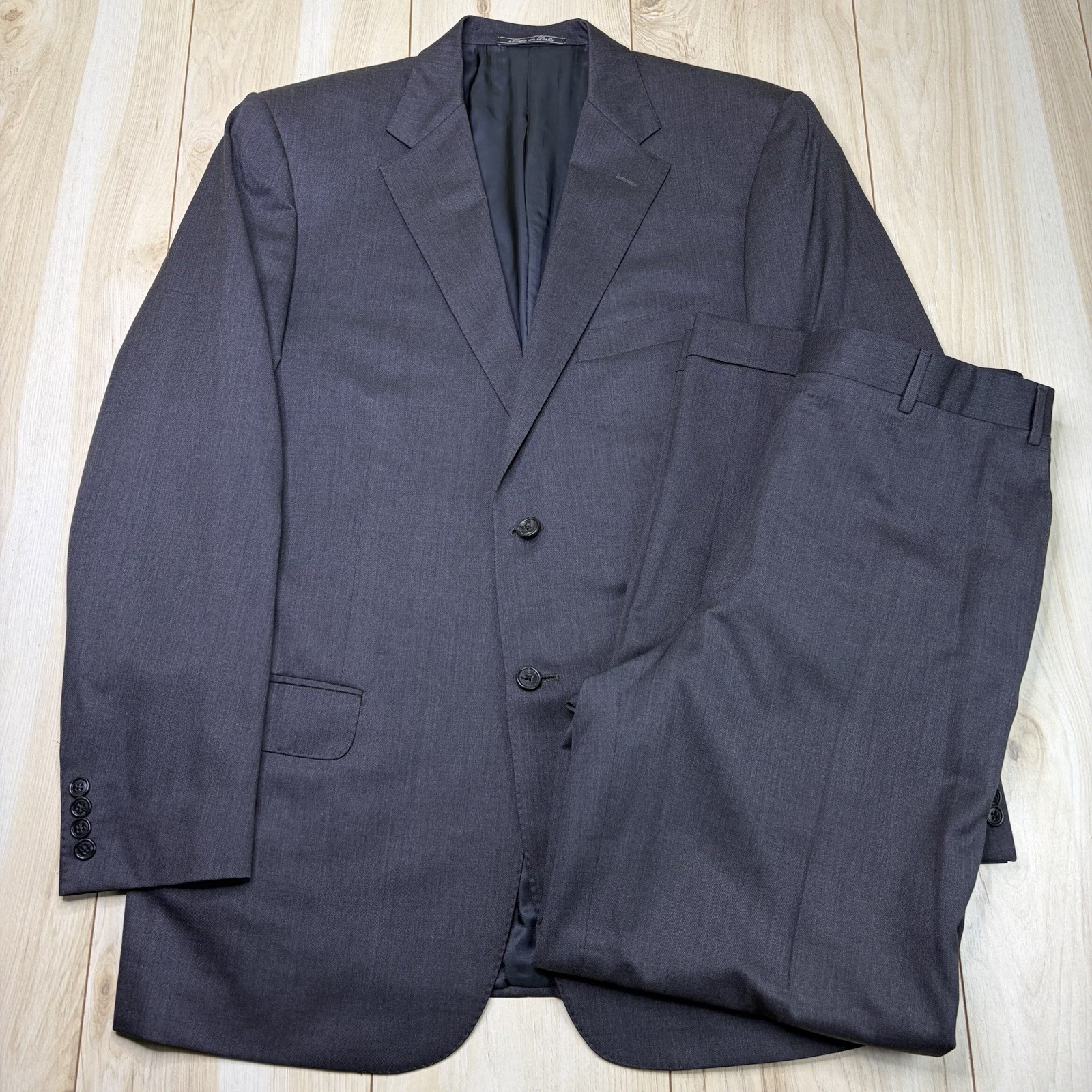 CORNELIANI Mens Super Fine 17.75 Microns Wool Suit SIZE 42R (EU 54) 32Wx29L Gray