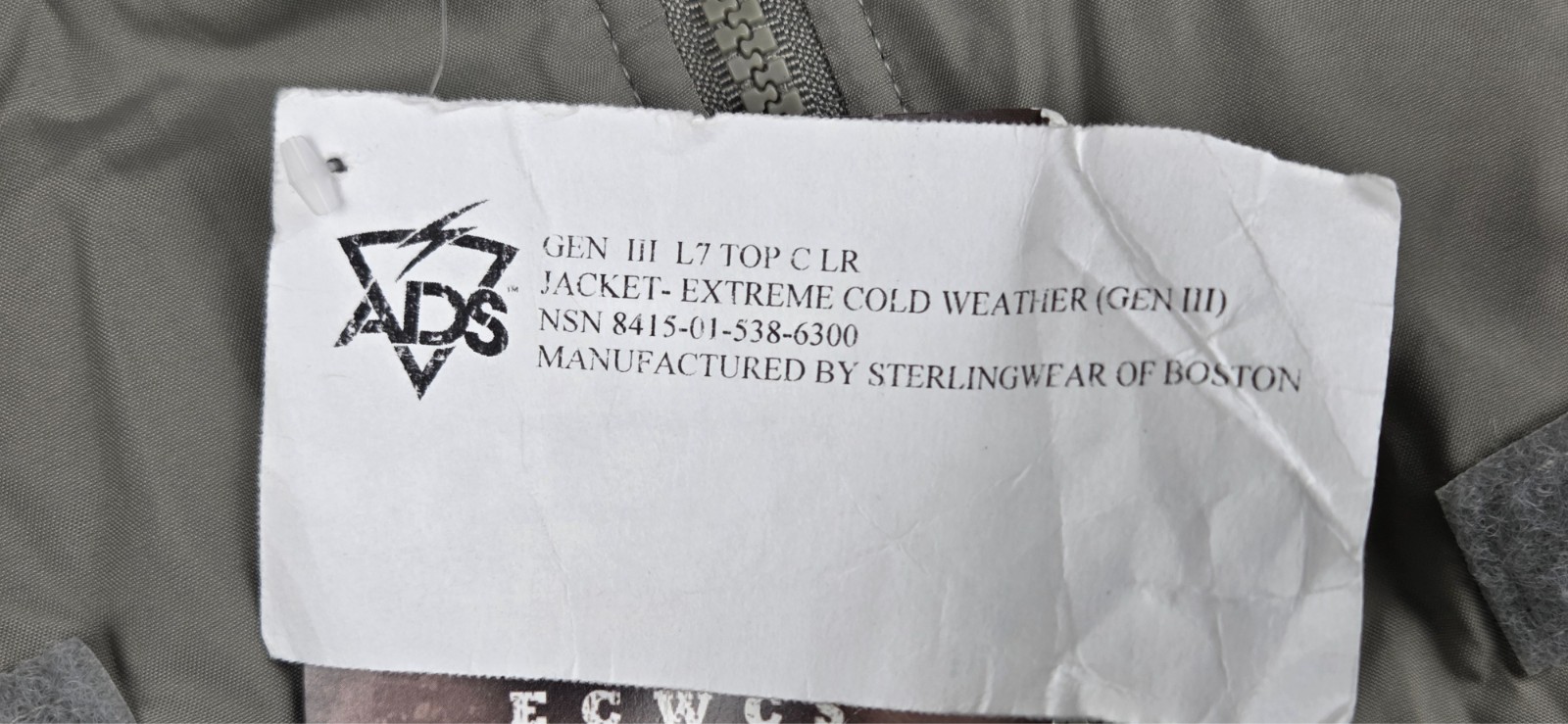 Large Reg ECWCS Parka GEN III Level 7 Extreme Cold Weather Jacket Coat Primaloft