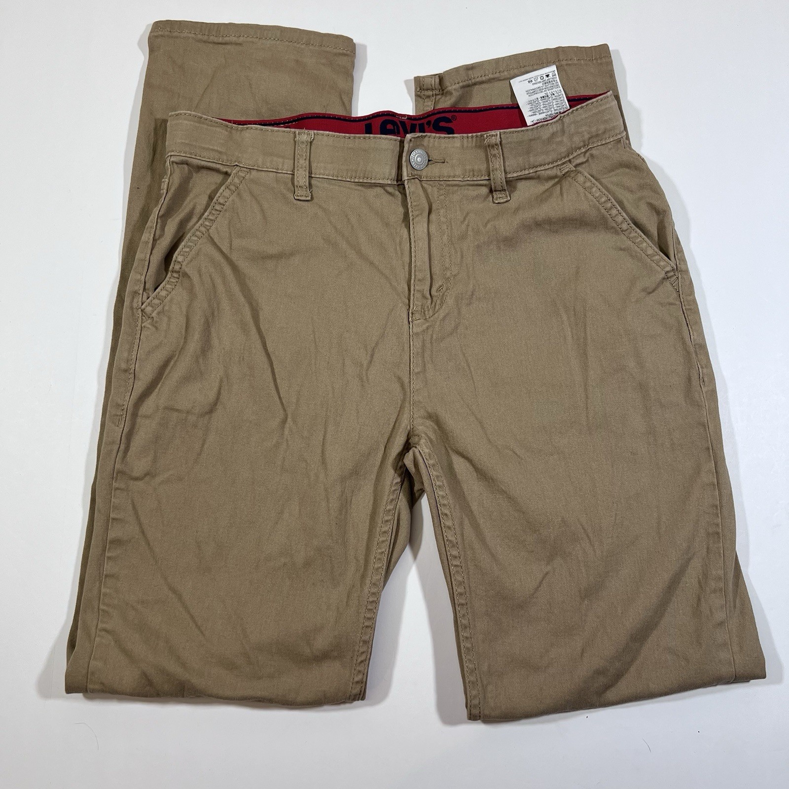 Levi’s 502 Khaki Regular Fit Taper Leg Pants Youth Kids 18 29×31