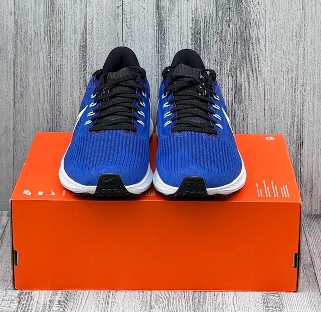 MENS NIKE AIR ZOOM PEGASUS 39 RUNNING SHOES / SIZE 12 / RACER BLUE-WHITE-BLACK