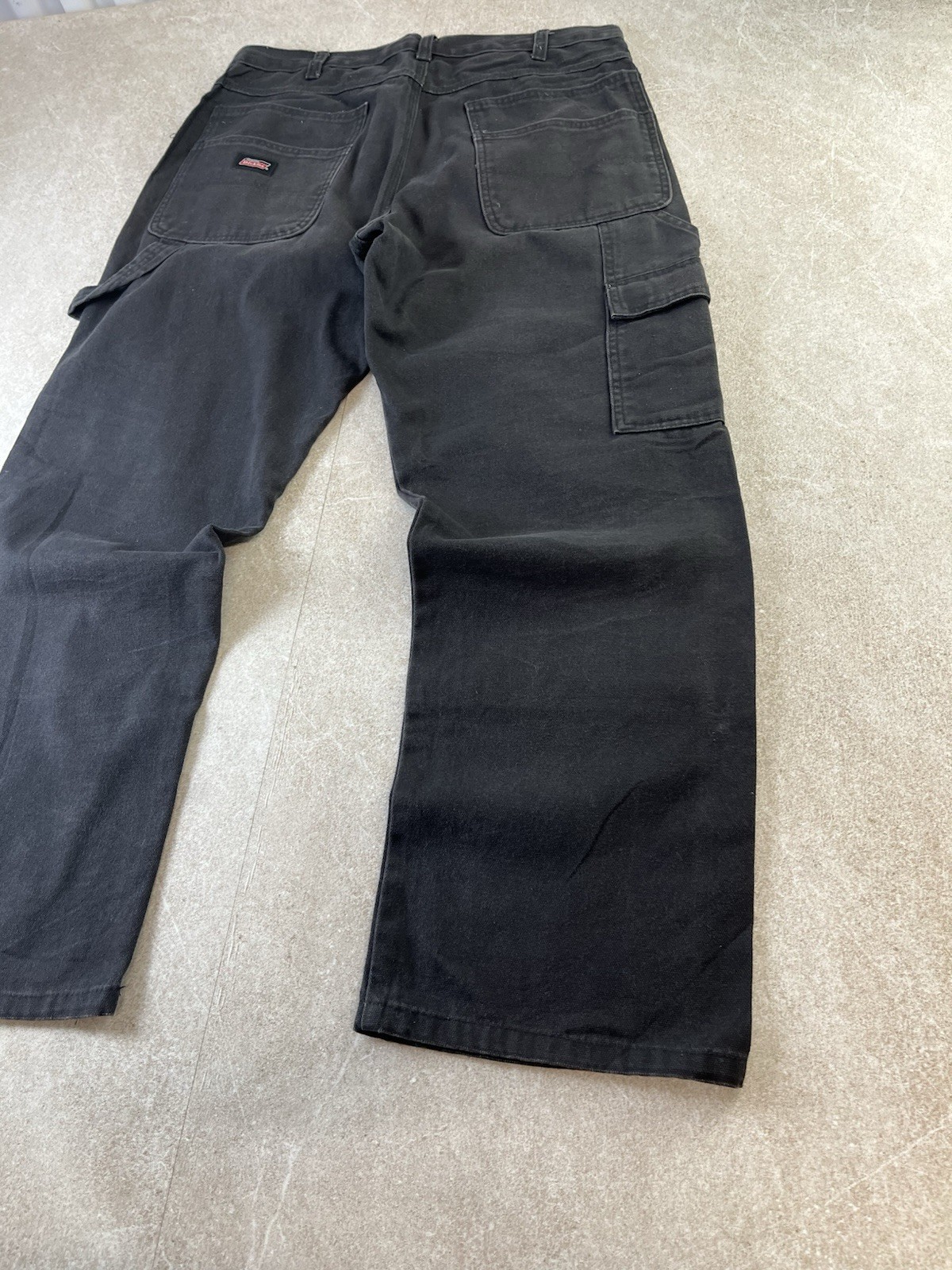 Dickies G4585BK Carpenter Pants Mens 32×28 Black Washed Canvas Workwear Utility