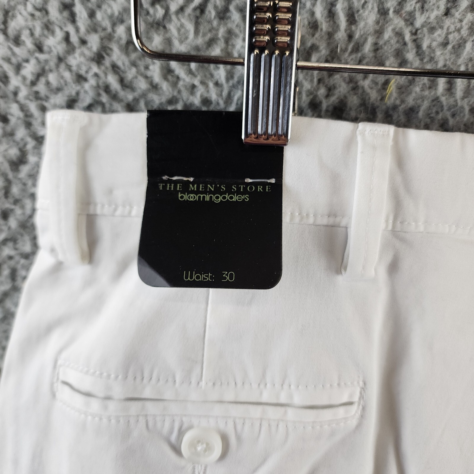 The Men’s Store at Bloomingdale’s Twill Regular Fit Shorts Men’s 30 White Pocket