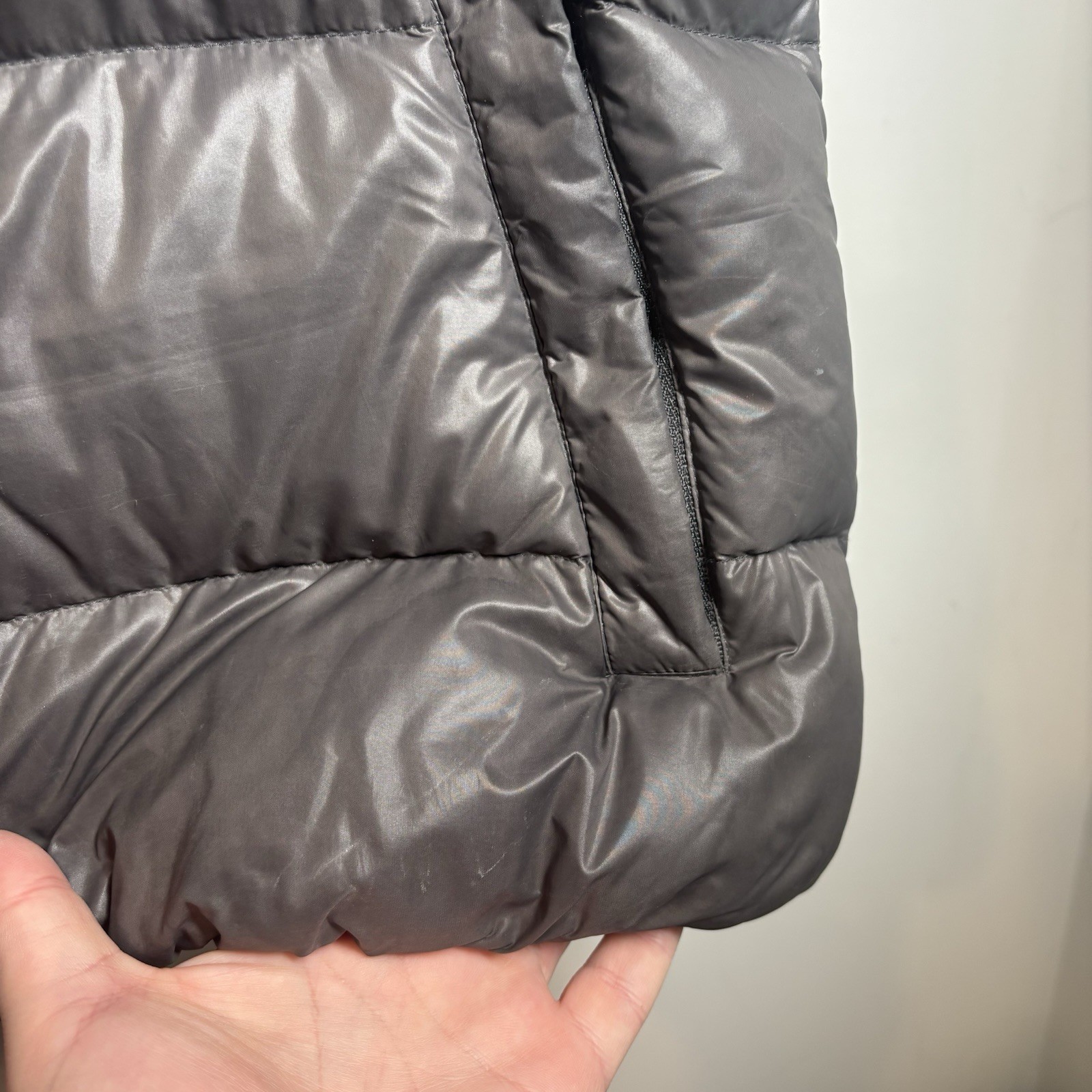 Nike Mens Down Filled Gilet Bodywarmer Jacket With Removable Hood Size XL
