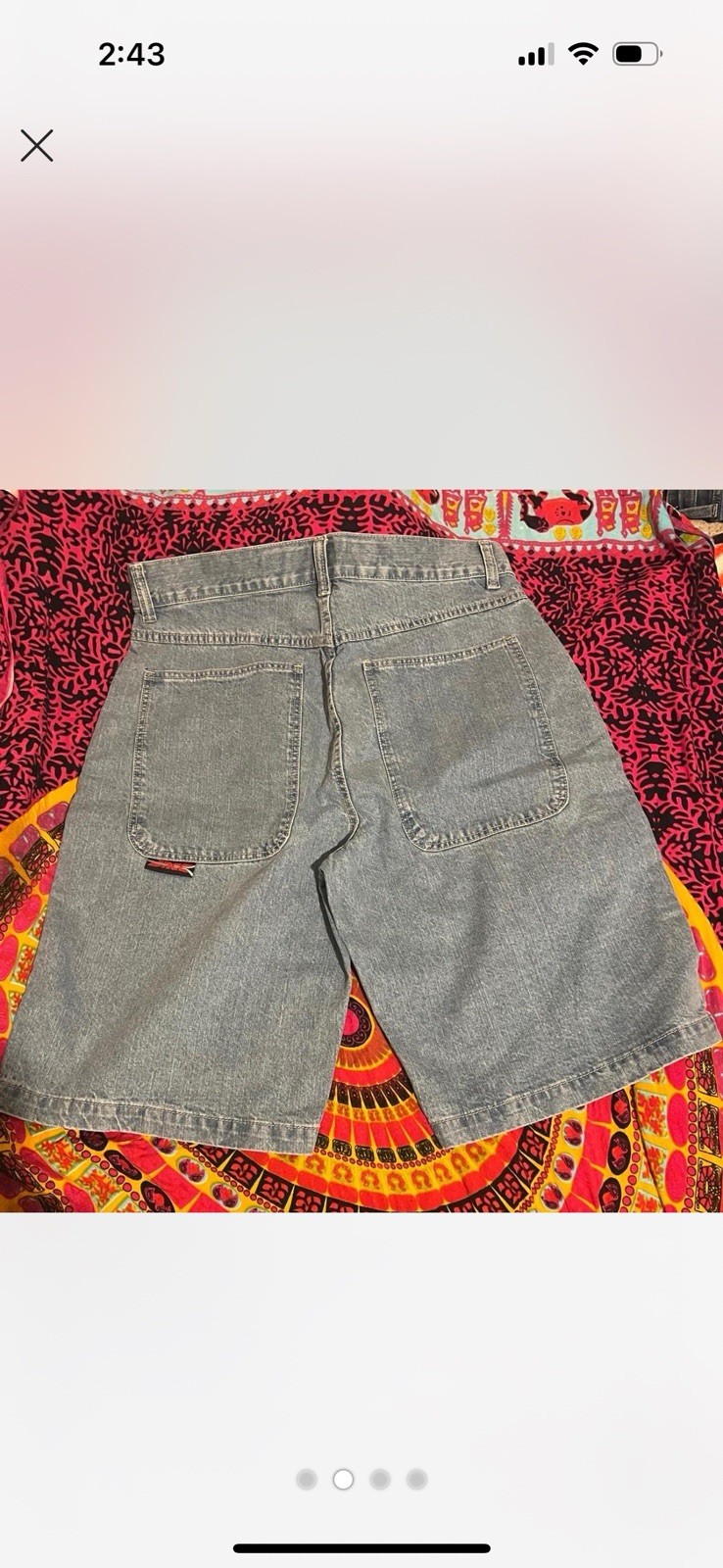 JNCO Vintage 90’s Skunk Side Stripes Baggy Deep Pocket Jorts Jean Shorts Size 36