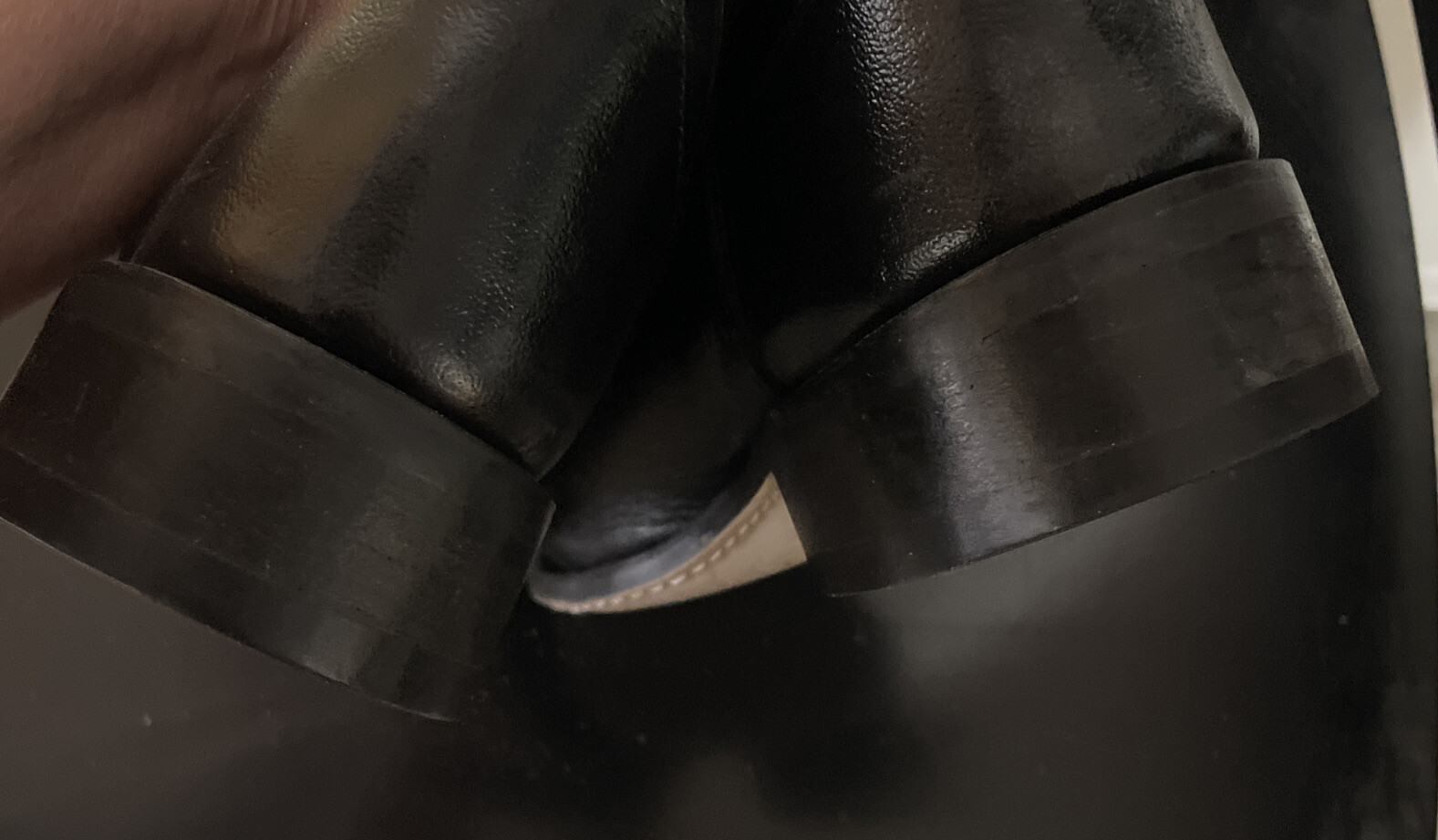 A JAMA PRODUCT Black Leather Cowboy Western Roper Boots Womens Size 7D=7M-VGC