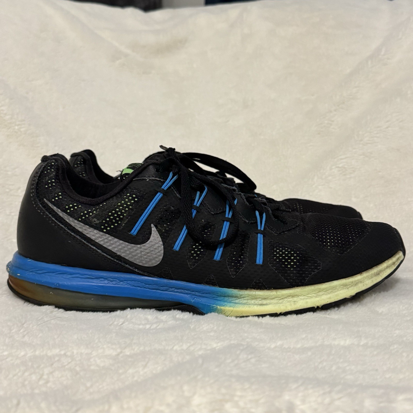 NIKE Air Max Dynasty Premium Sneakers Men’s 11.5 Black Blue Green 829711-007