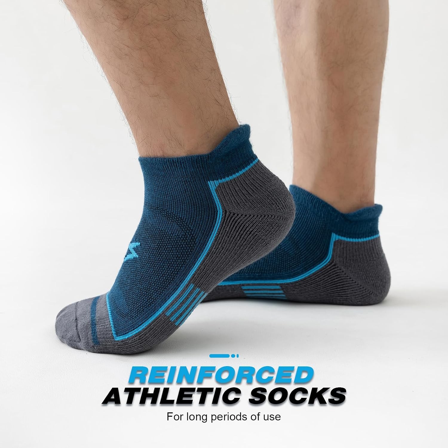 6 Pairs Cushioned Comfort Moisture Wicking Low Cut Cotton Blend Sports Everyday