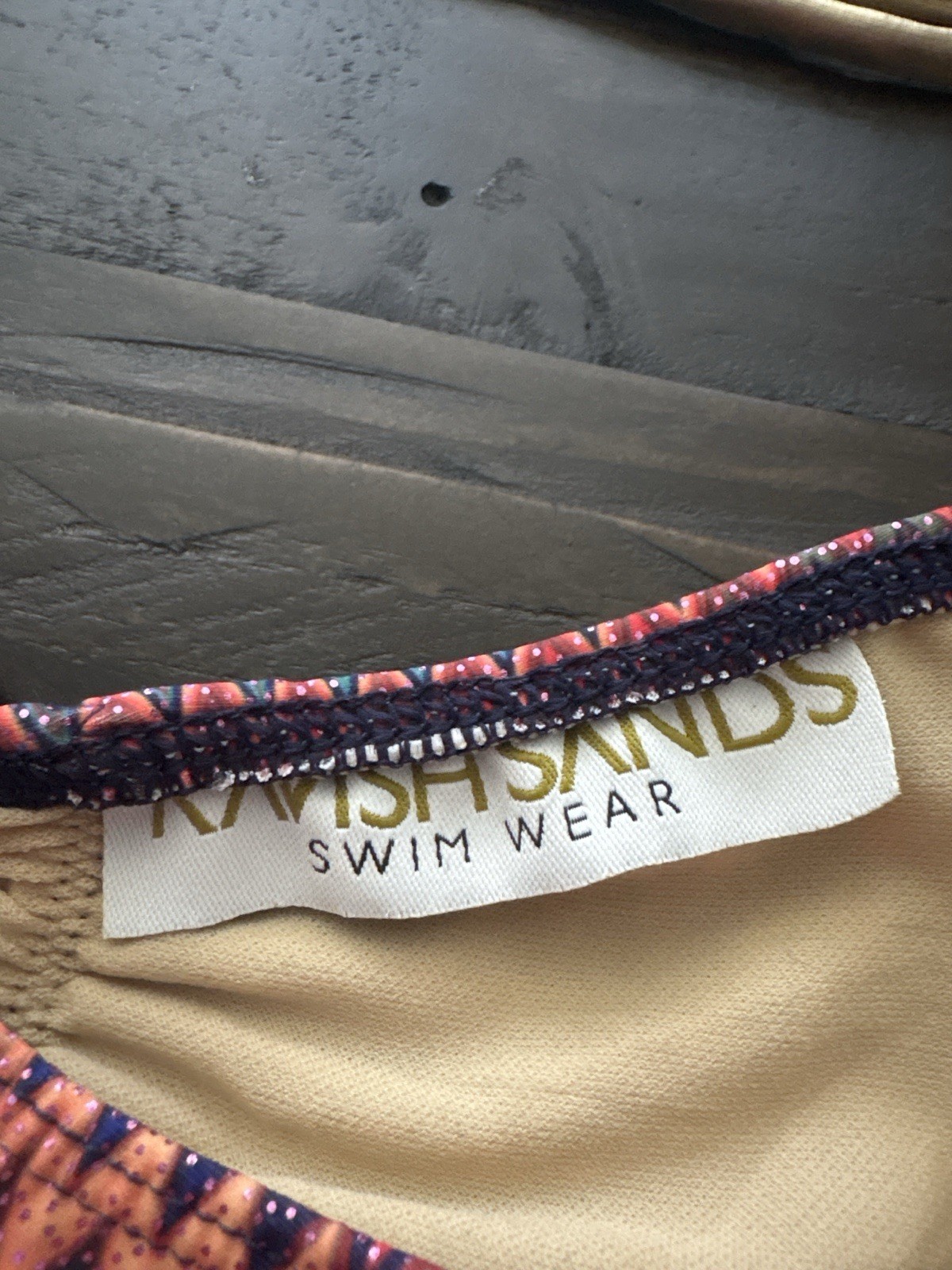 Ravish Sands Swimwear Bikini Set Medium Tribal Aztec Print Gold Braided Sides