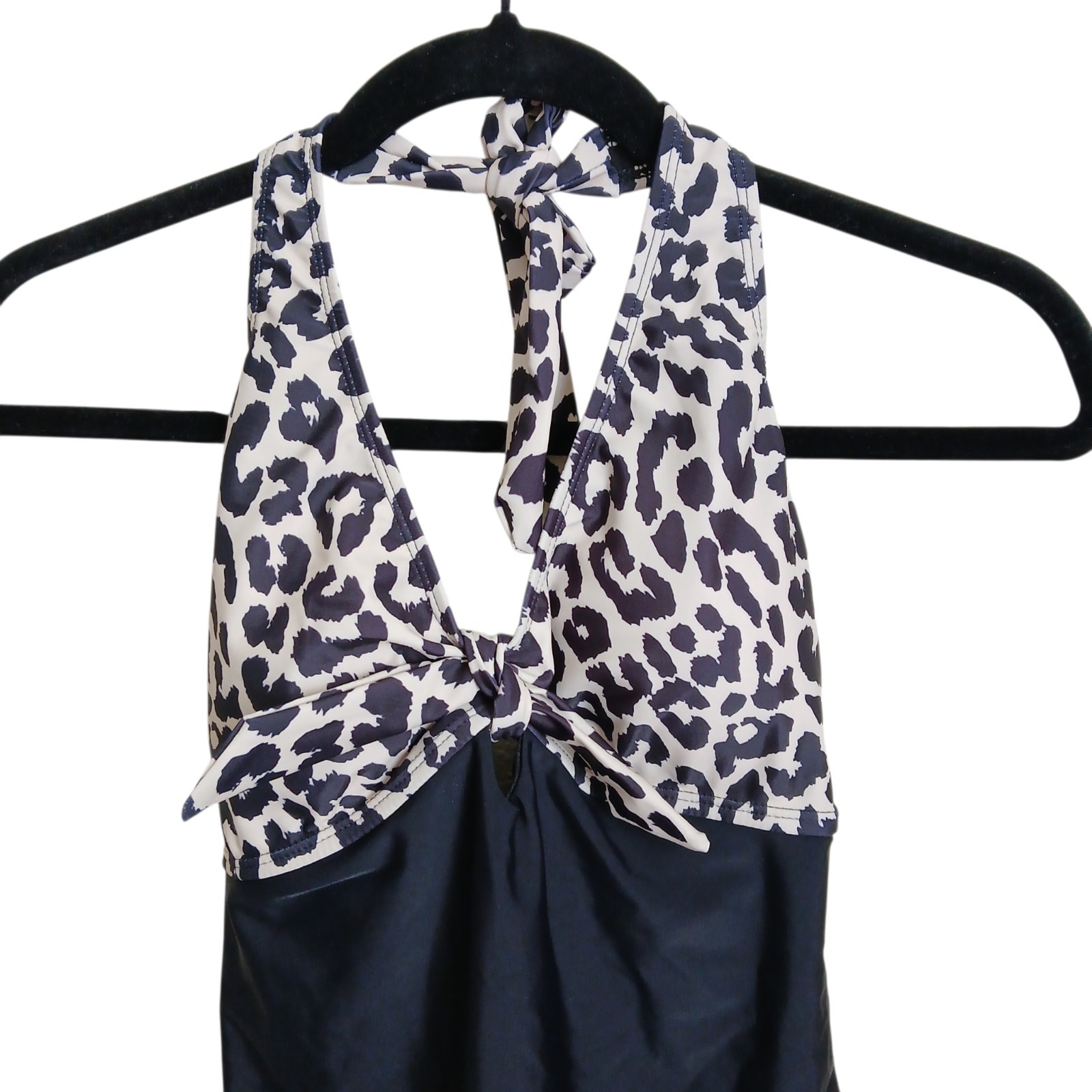 Animal Print One Piece Swimsuit Womens Size Medium Halter Neck Amazon Swimwear M