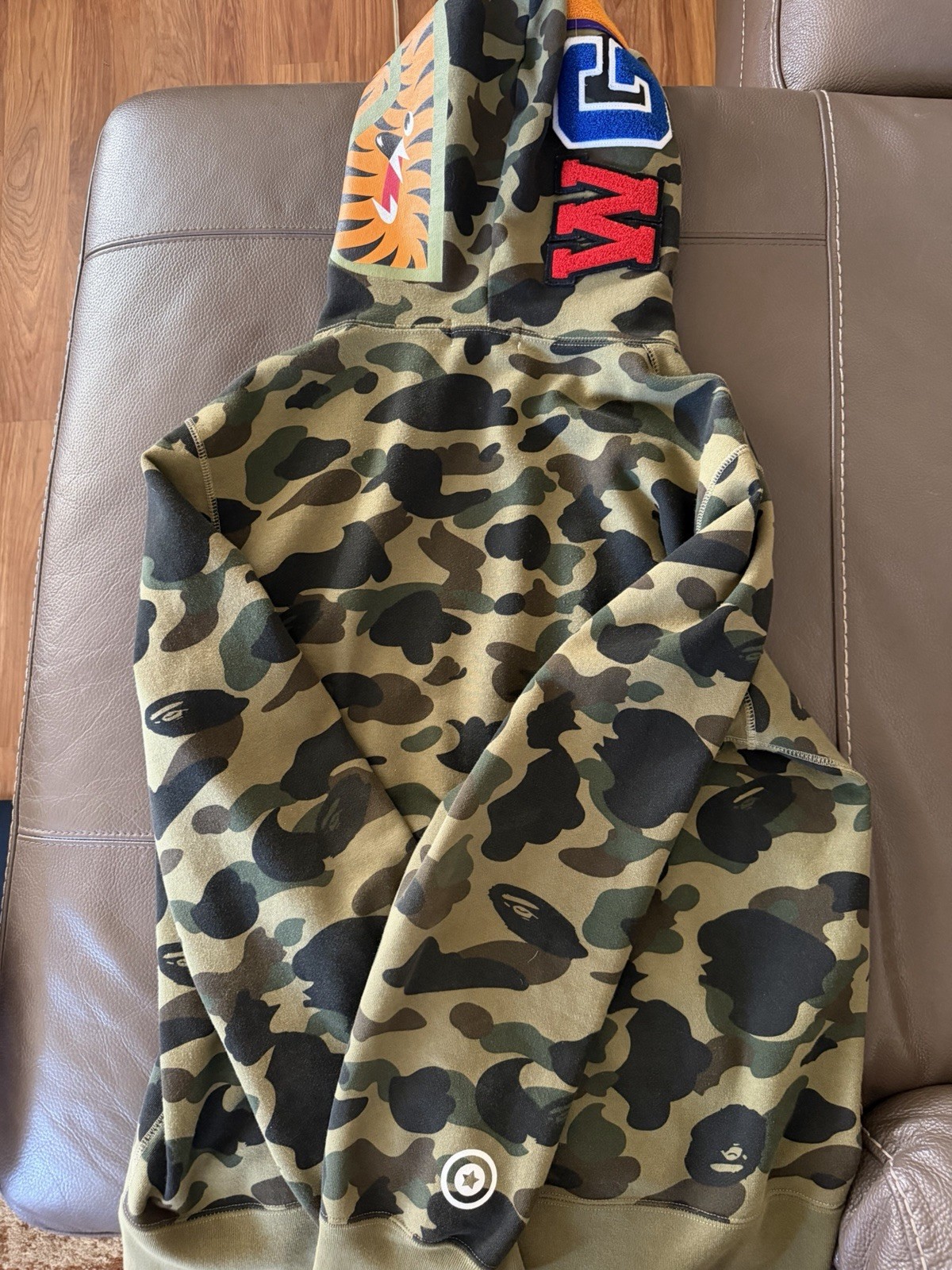 Bape Men’s First Camo Full Zip Hoodie Size XL