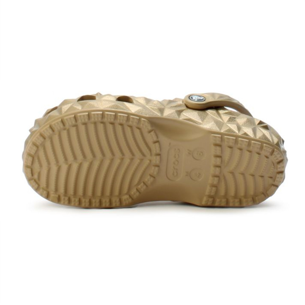 NEW CROC CLASSIC METALLIC GEOMETRIC CLOG 210002-710 GOLD UNISEX SIZE